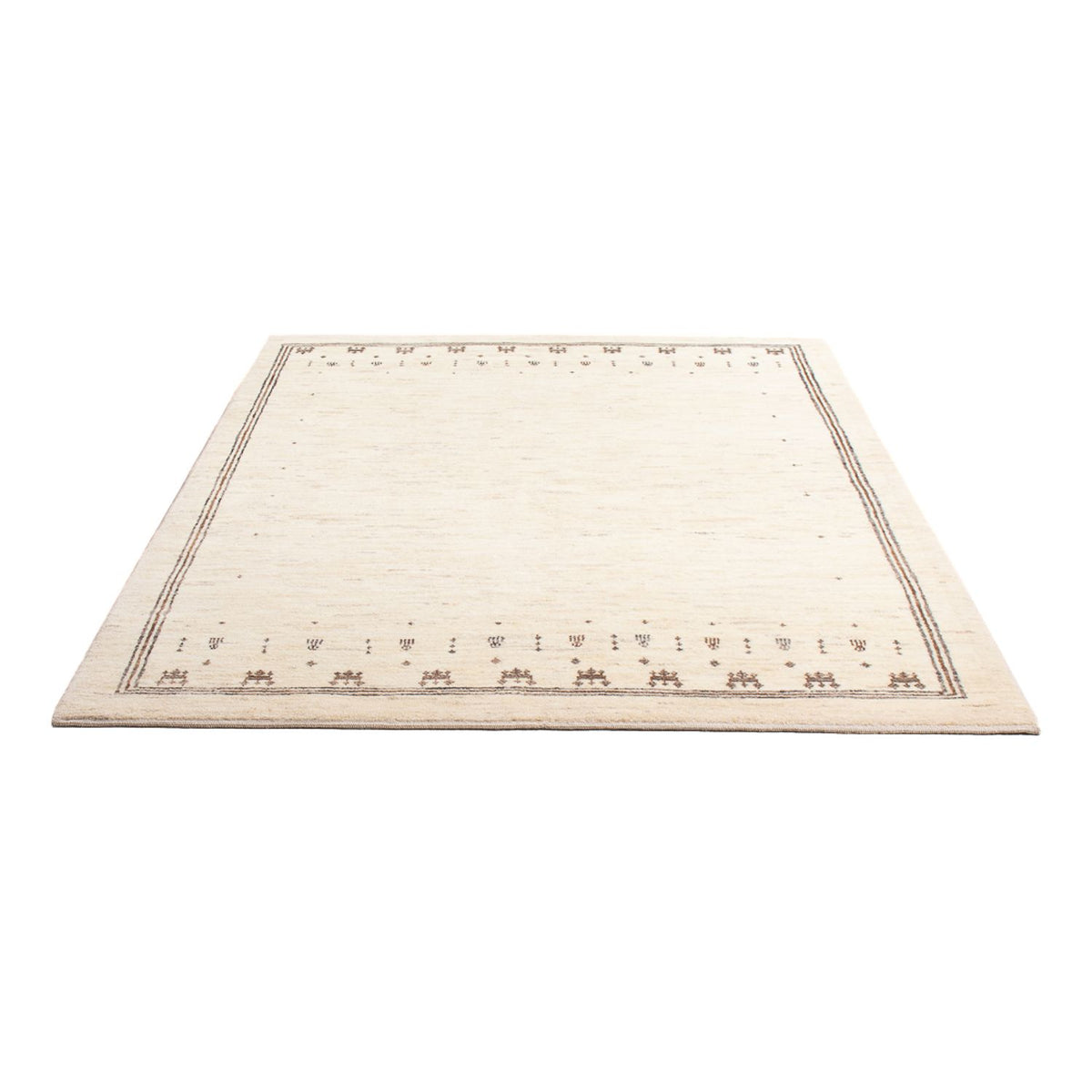Tapis Gabbeh - Persan - 198 x 150 cm - blanc