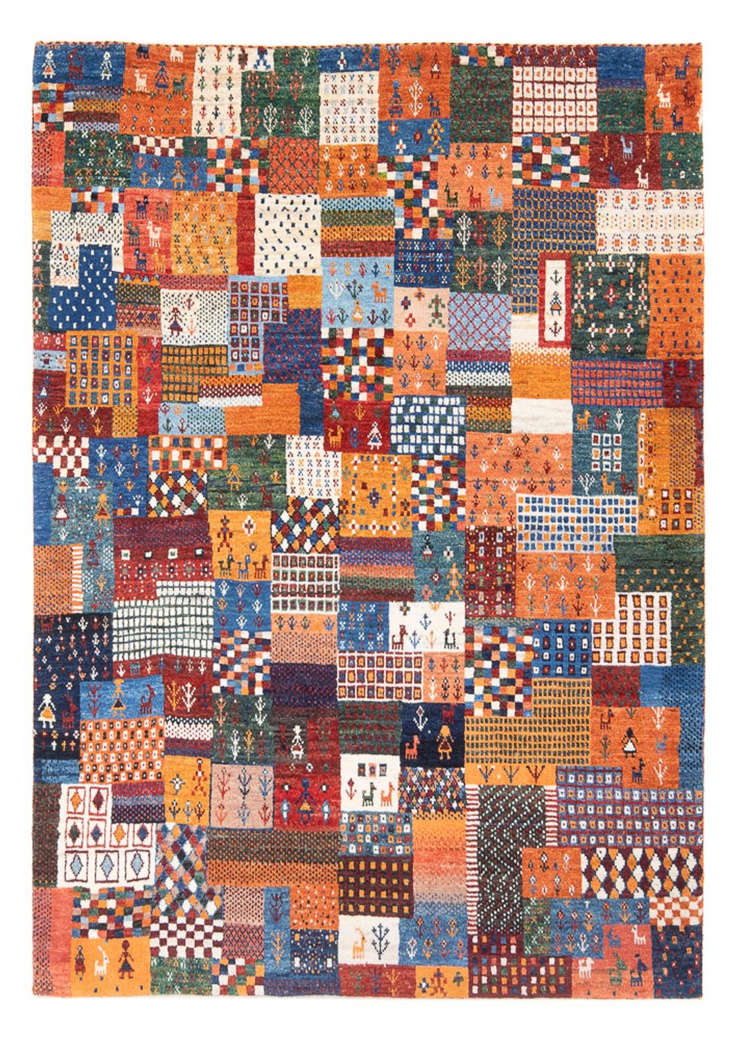 Tapis Gabbeh - Persan - 198 x 148 cm - multicolore