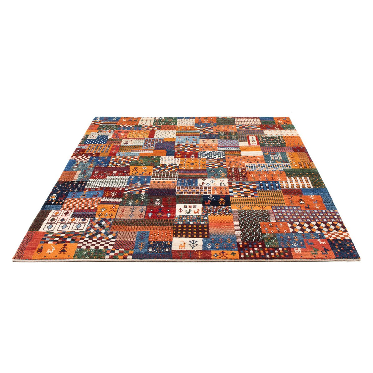 Tapis Gabbeh - Persan - 198 x 148 cm - multicolore