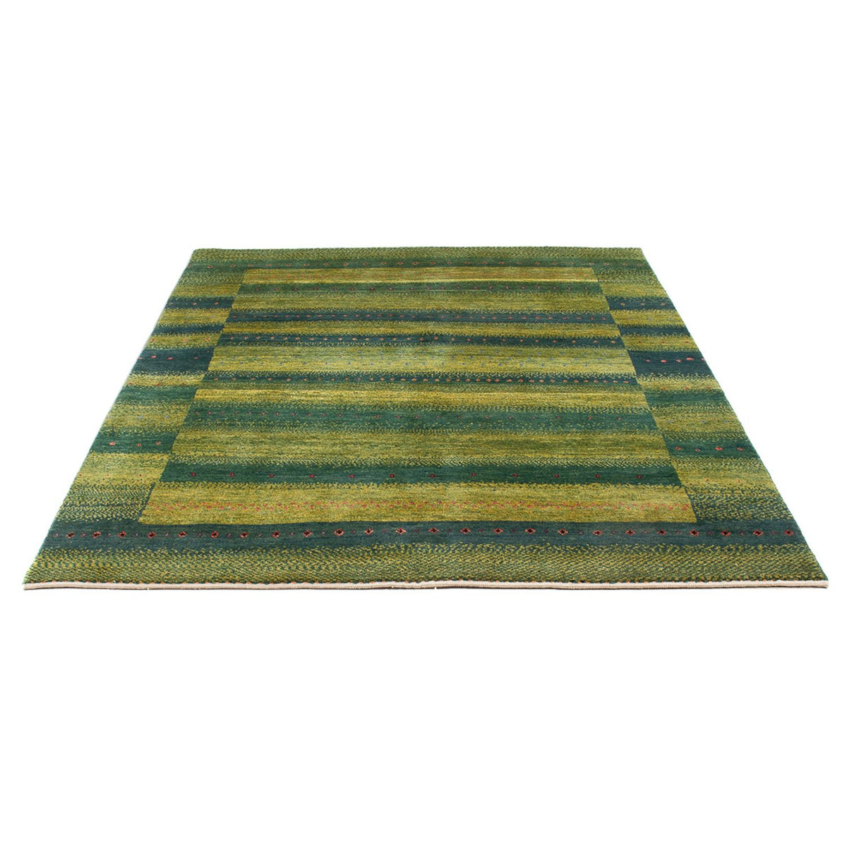 Tapis Gabbeh - Persan - 204 x 148 cm - vert foncé