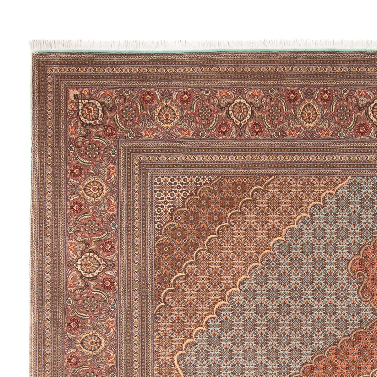 Tapis persan - Tabriz - Royal - 304 x 248 cm - marron clair