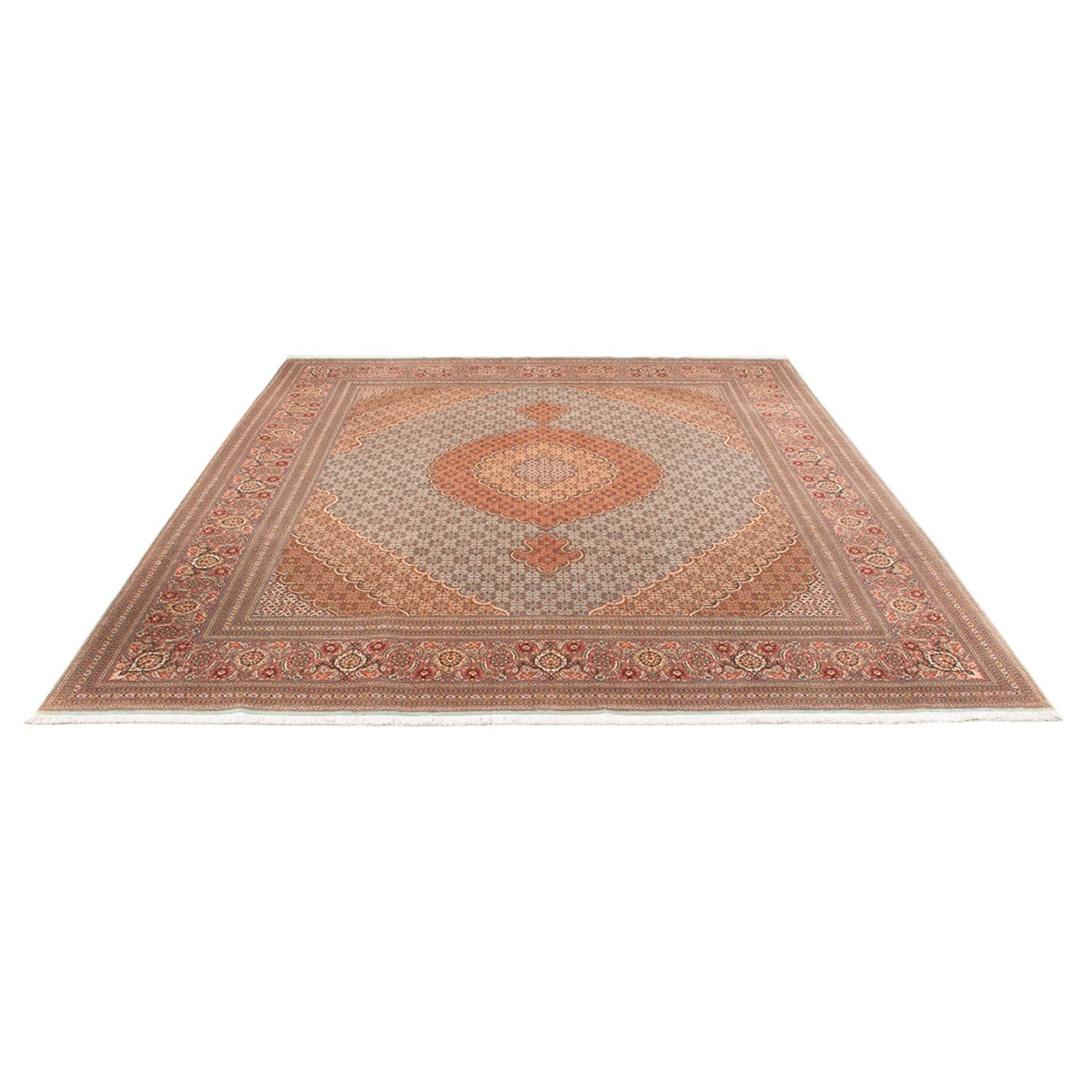 Tapis persan - Tabriz - Royal - 304 x 248 cm - marron clair