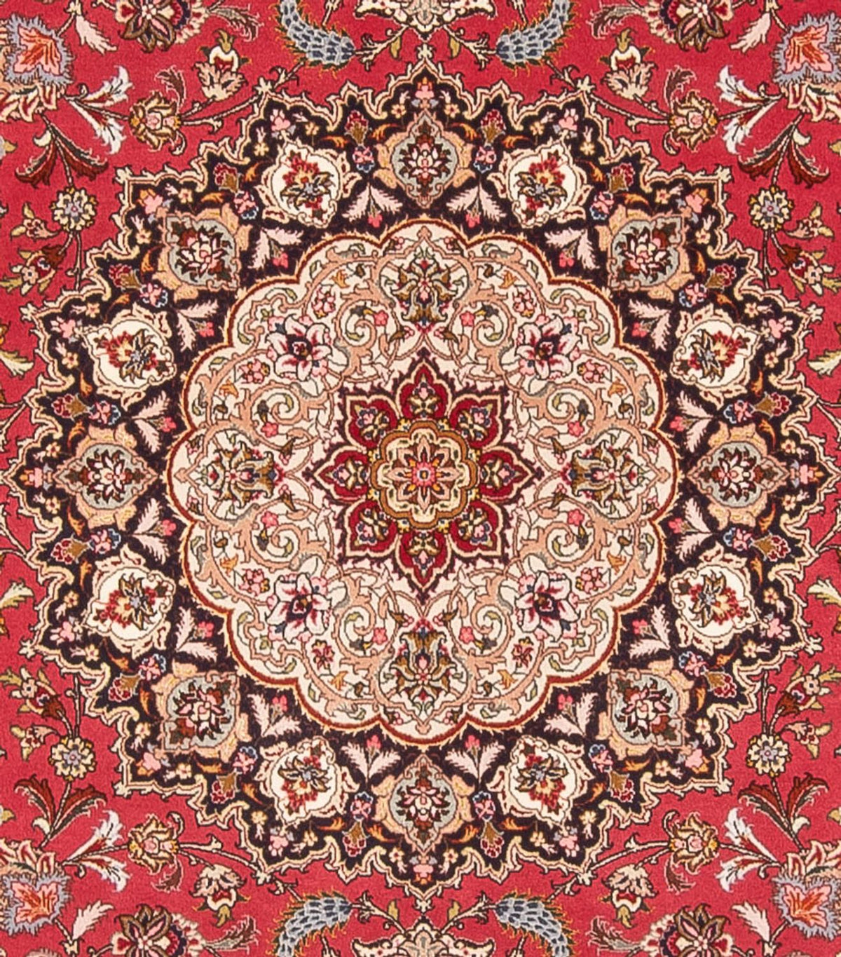 Tapis persan - Tabriz - Royal carré - 252 x 252 cm - rouge