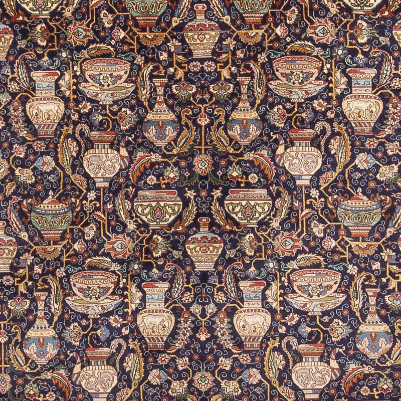Tapis persan - Tabriz - 387 x 300 cm - bleu foncé
