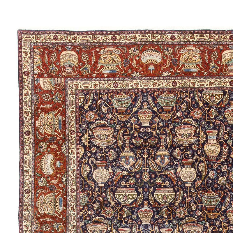 Tapis persan - Tabriz - 387 x 300 cm - bleu foncé