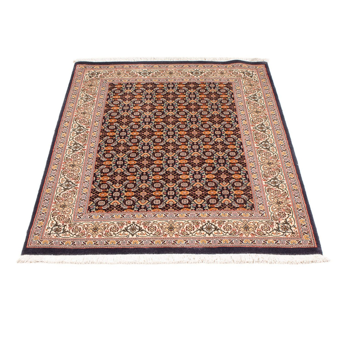 Tapis persan - Tabriz - Royal - 116 x 83 cm - bleu foncé