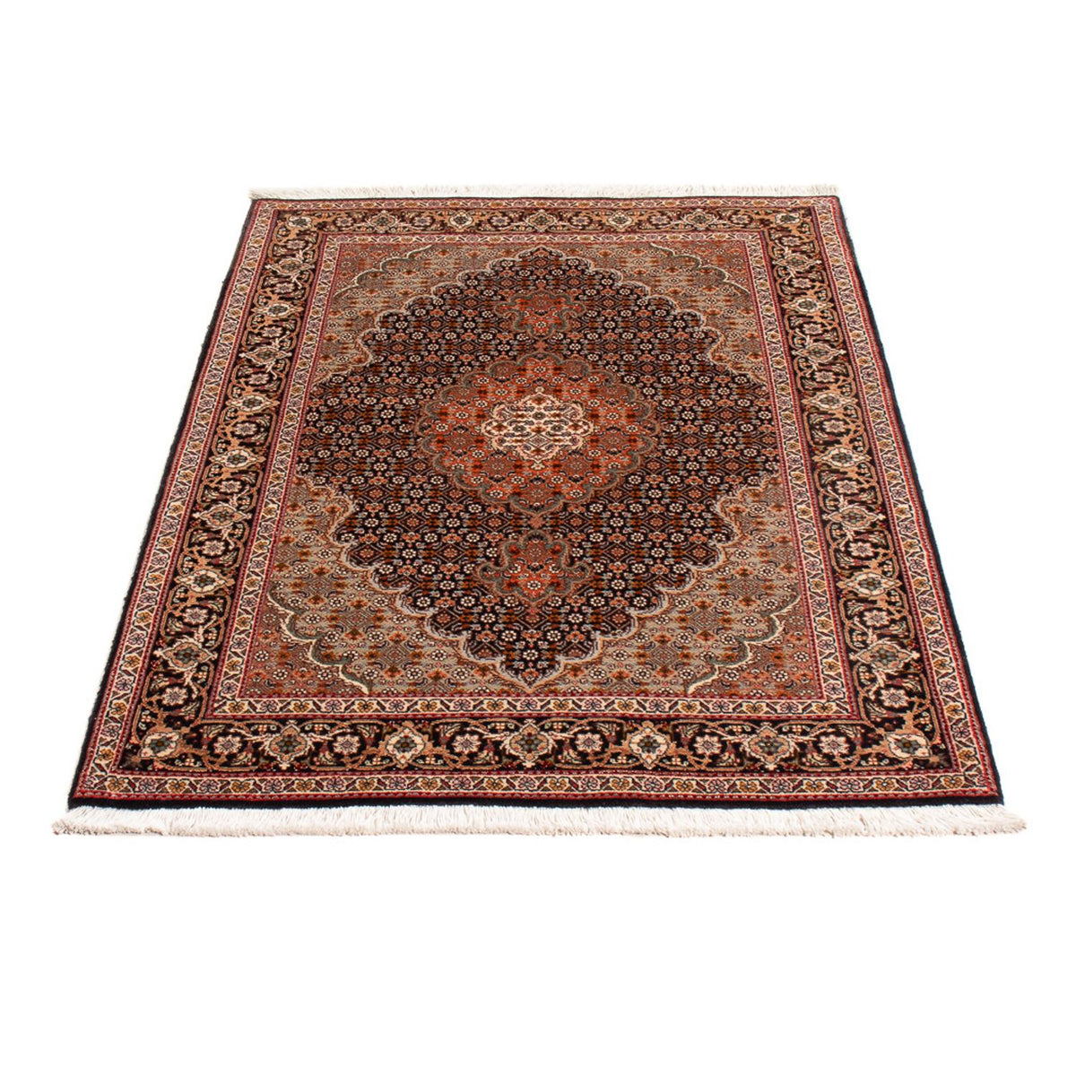 Tapis persan - Tabriz - Royal - 122 x 84 cm - bleu foncé