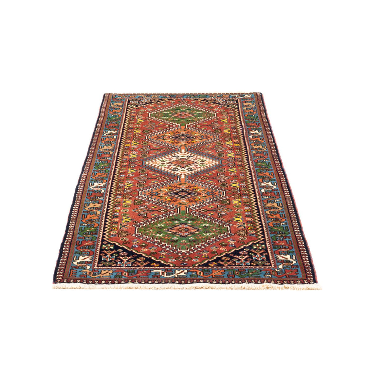 Tapis de couloir Tapis persan - Nomadic - 197 x 82 cm - rouge