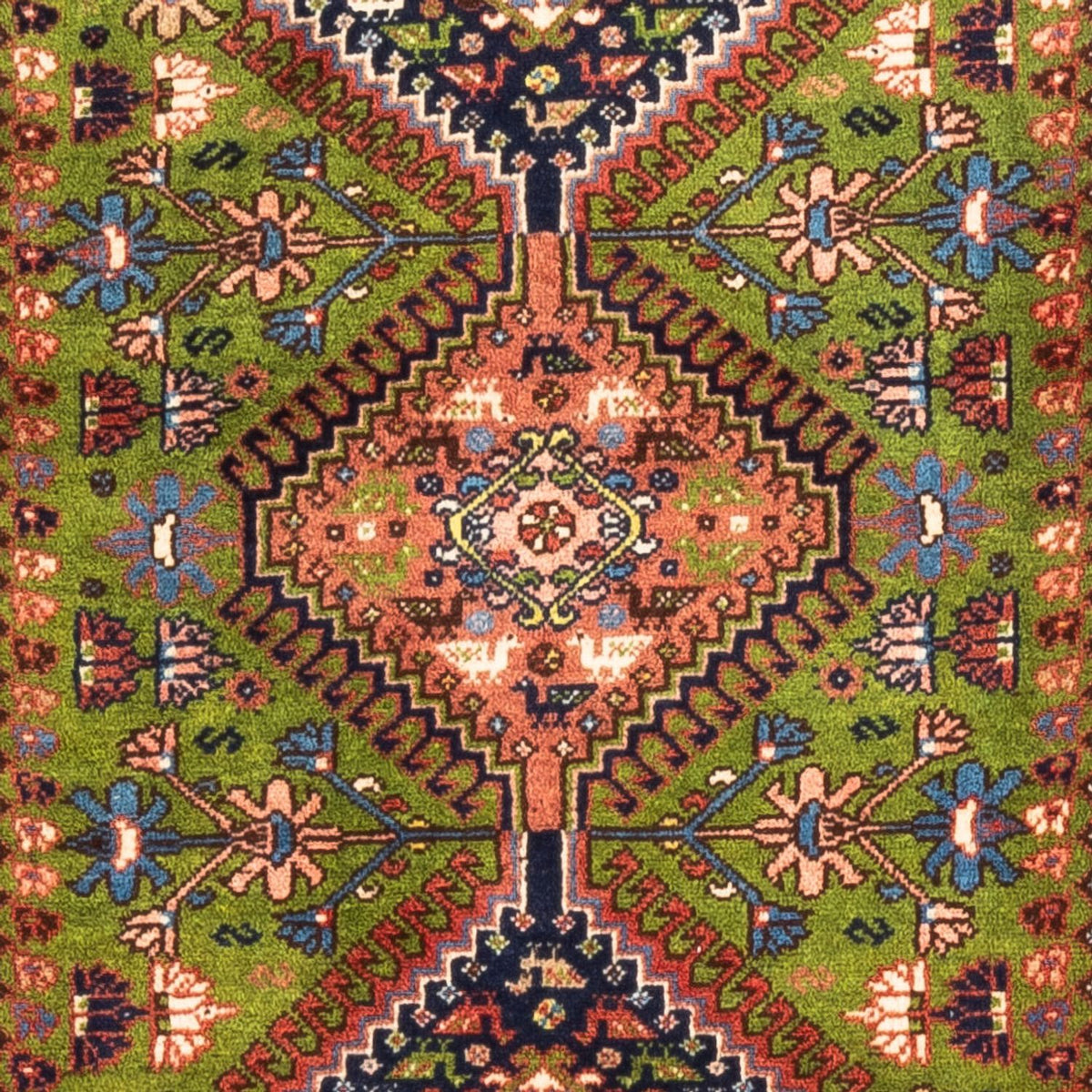 Tapis de couloir Tapis persan - Nomadic - 193 x 82 cm - vert