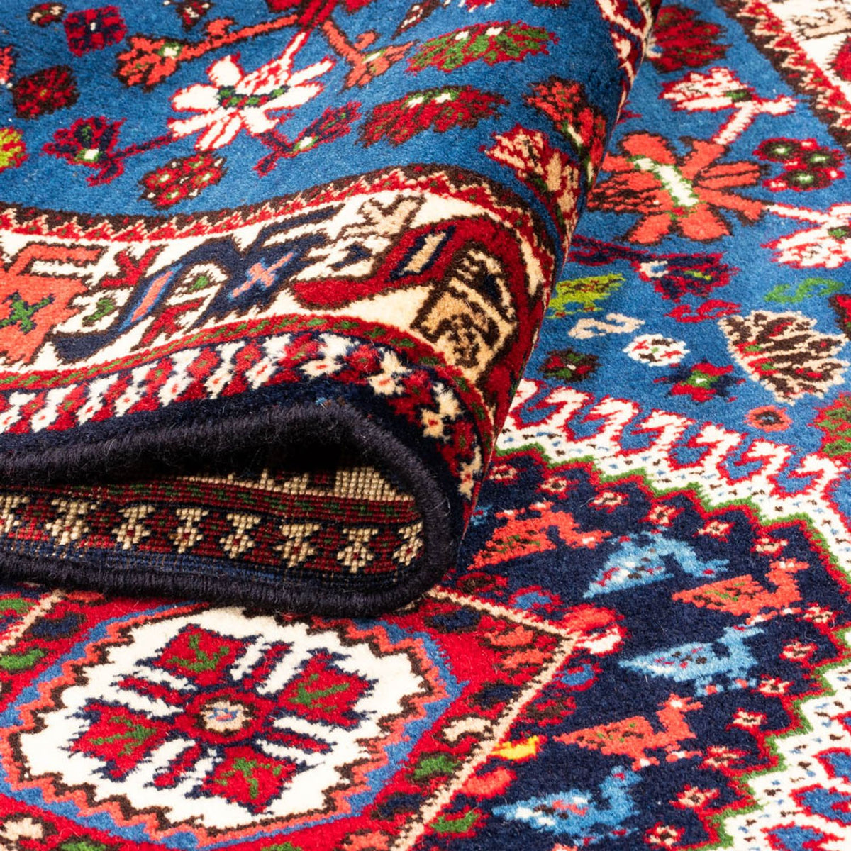 Tapis de couloir Tapis persan - Nomadic - 200 x 79 cm - bleu