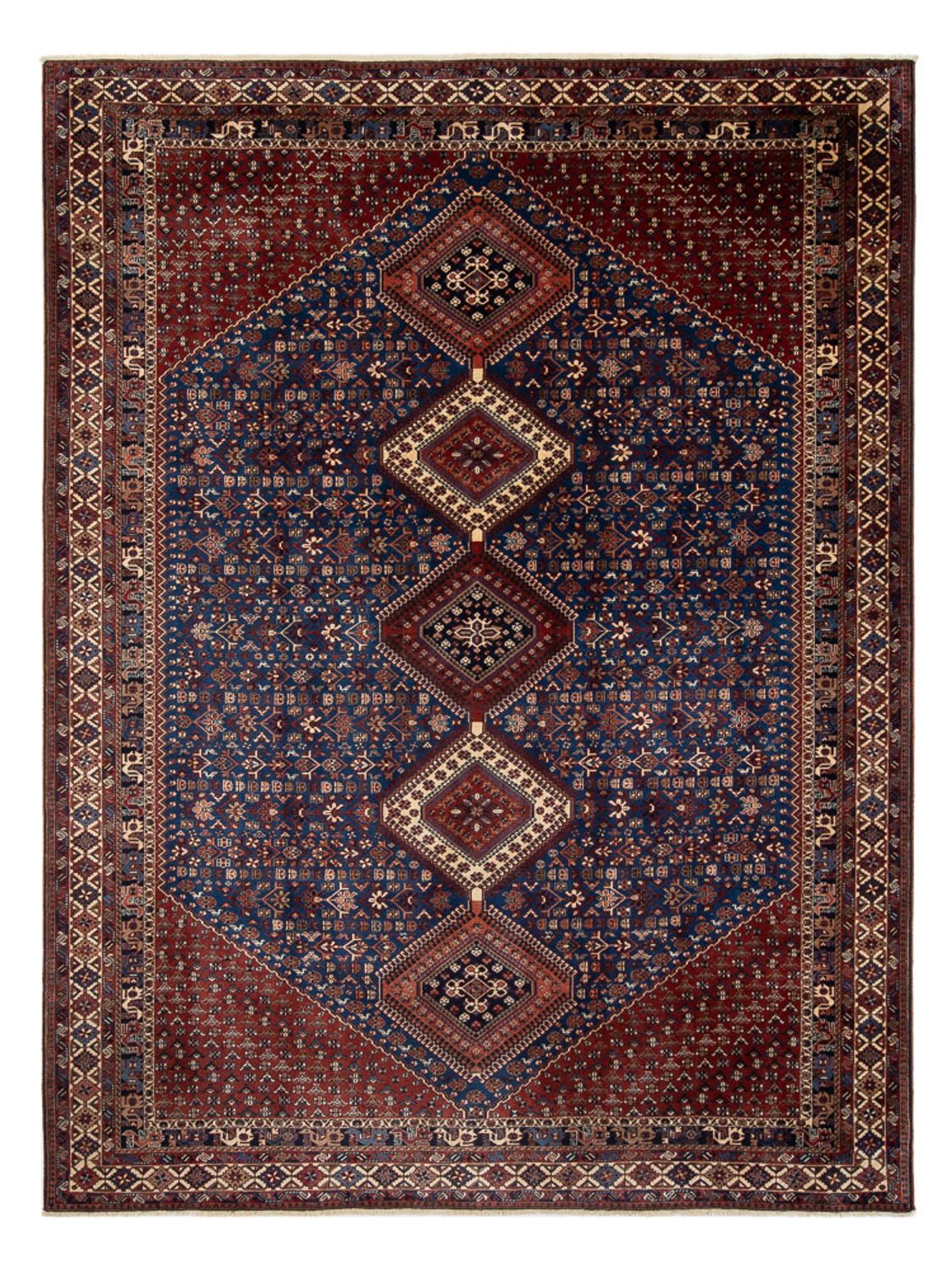 Tapis persan - Nomadic - 352 x 245 cm - bleu foncé