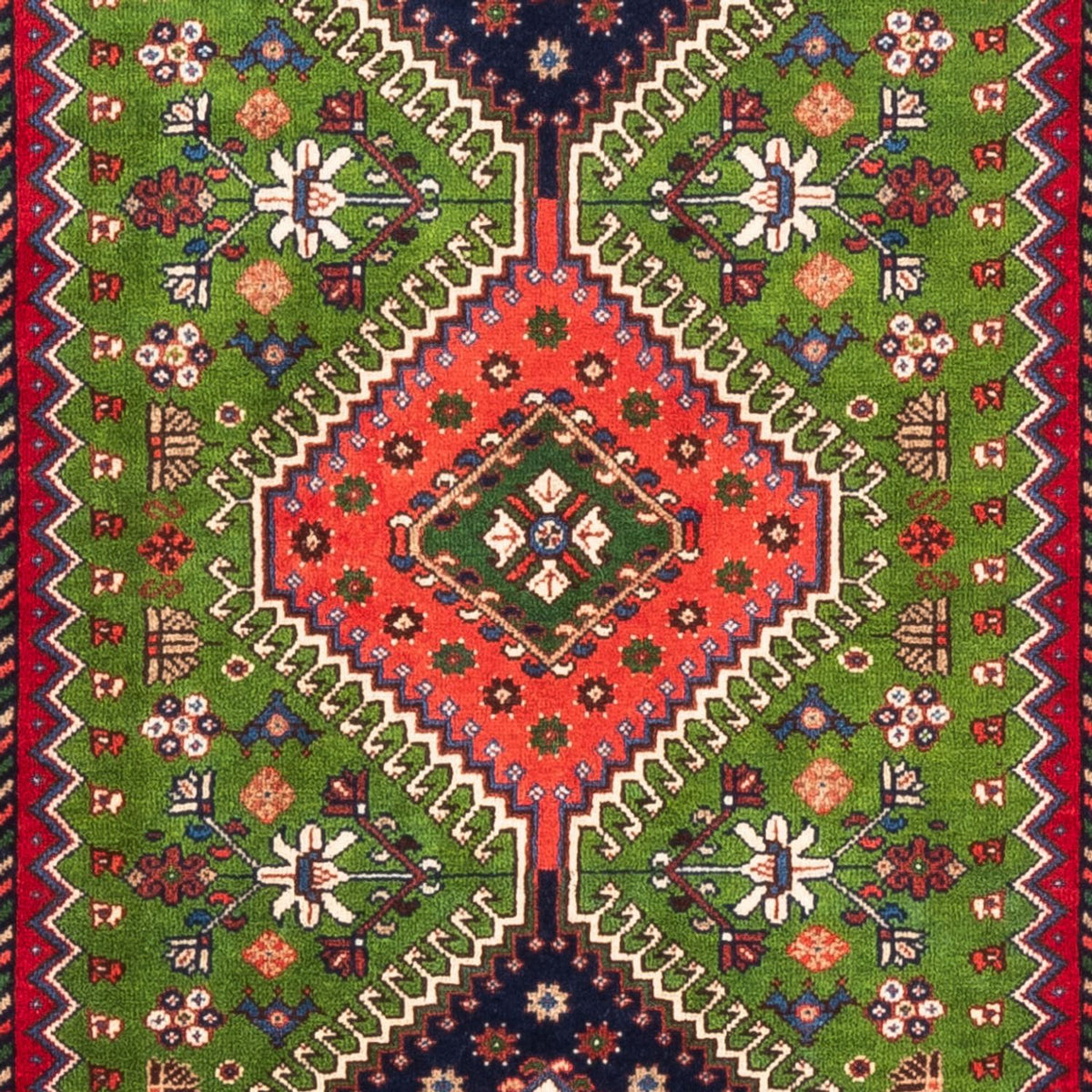 Tapis de couloir Tapis persan - Nomadic - 212 x 80 cm - vert