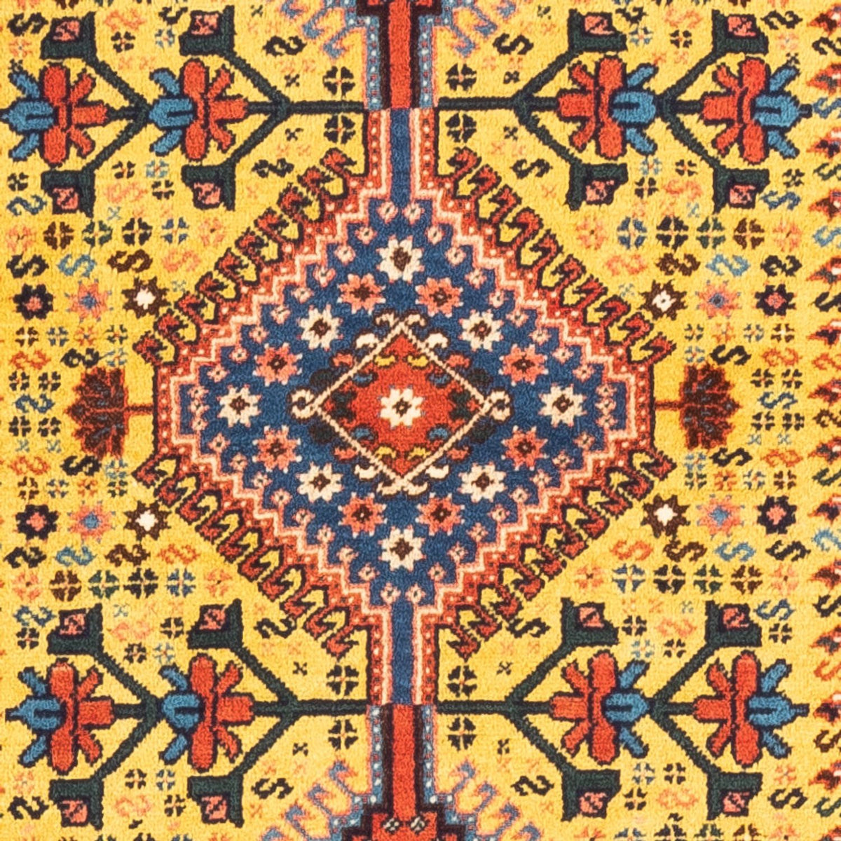 Tapis de couloir Tapis persan - Nomadic - 195 x 83 cm - jaune
