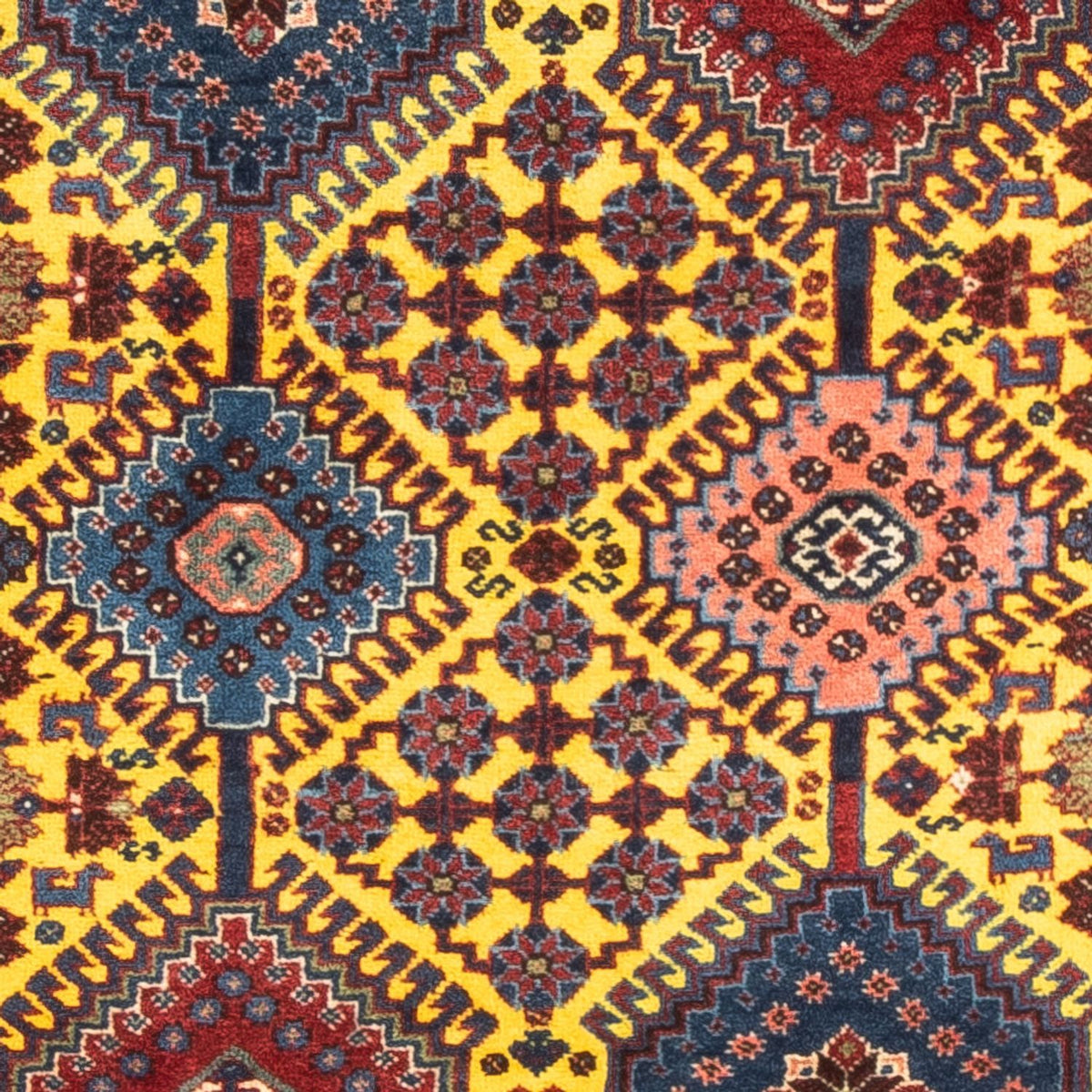 Tapis persan - Nomadic - 128 x 78 cm - jaune