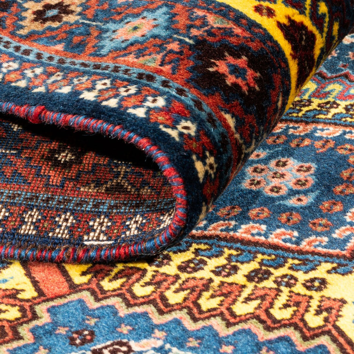 Tapis persan - Nomadic - 128 x 78 cm - jaune
