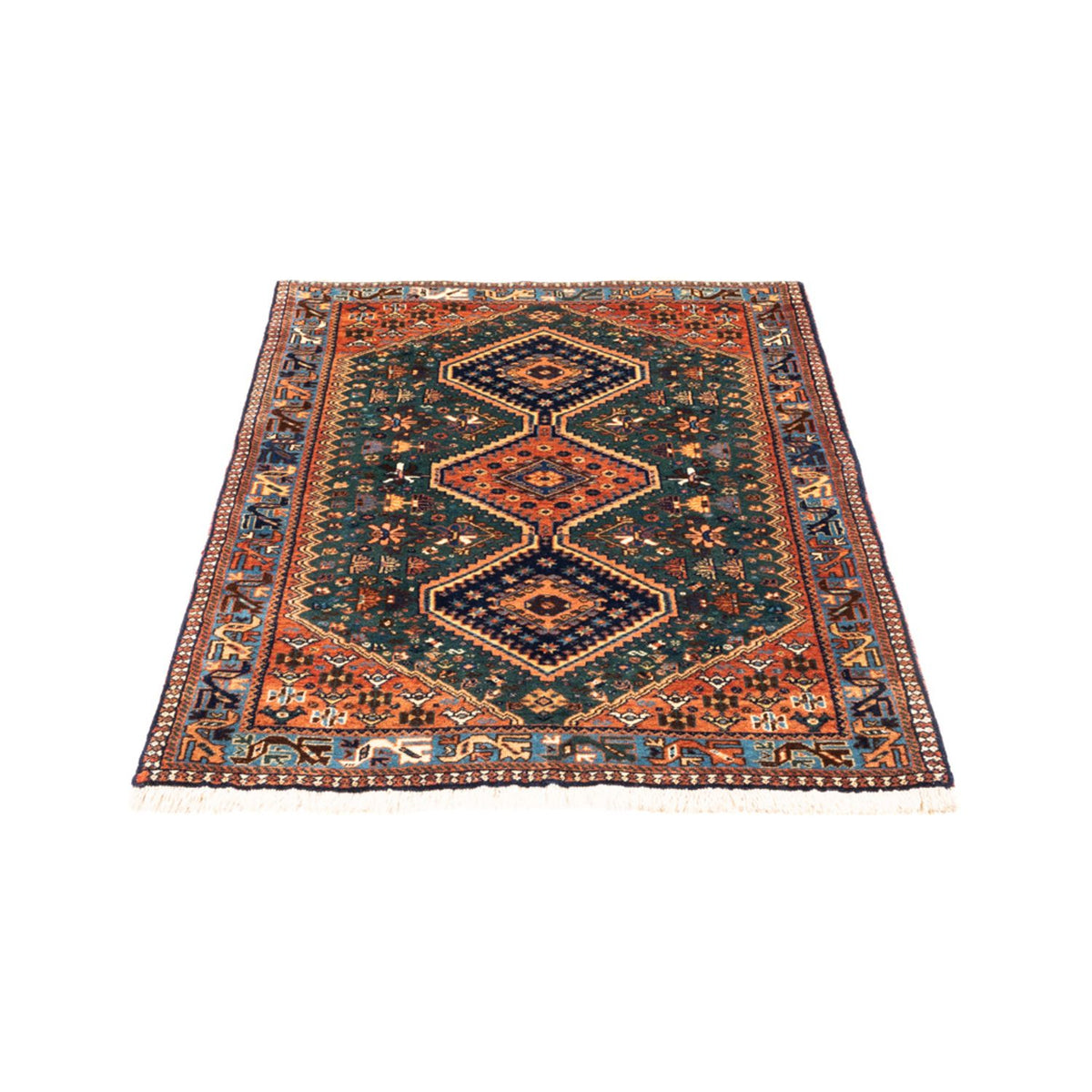 Tapis persan - Nomadic - 127 x 85 cm - bleu foncé