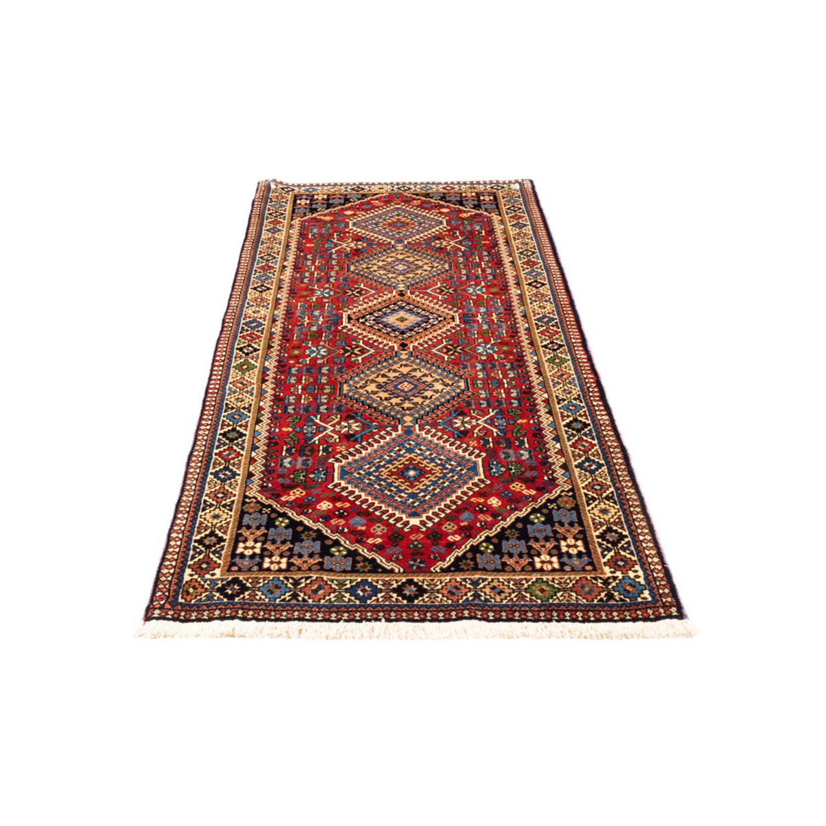 Tapis de couloir Tapis persan - Nomadic - 196 x 80 cm - rouge