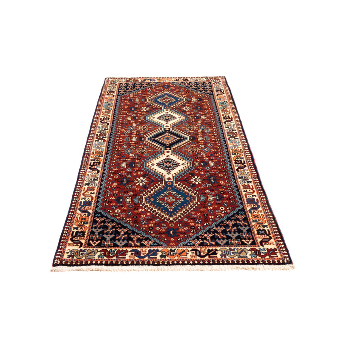 Tapis de couloir Tapis persan - Nomadic - 200 x 80 cm - rouge