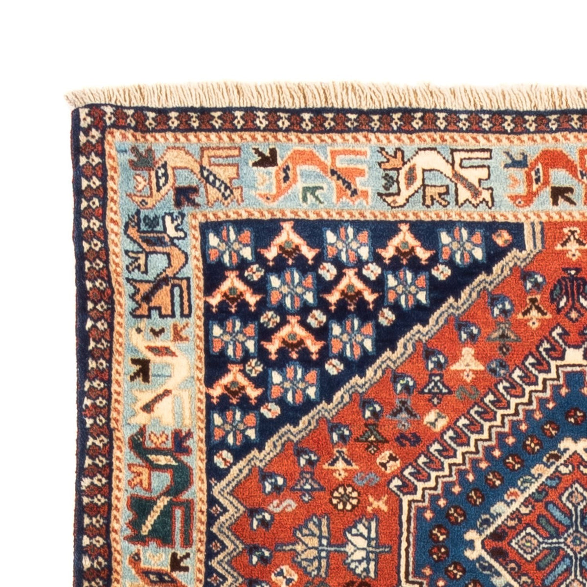 Tapis de couloir Tapis persan - Nomadic - 198 x 86 cm - rouge