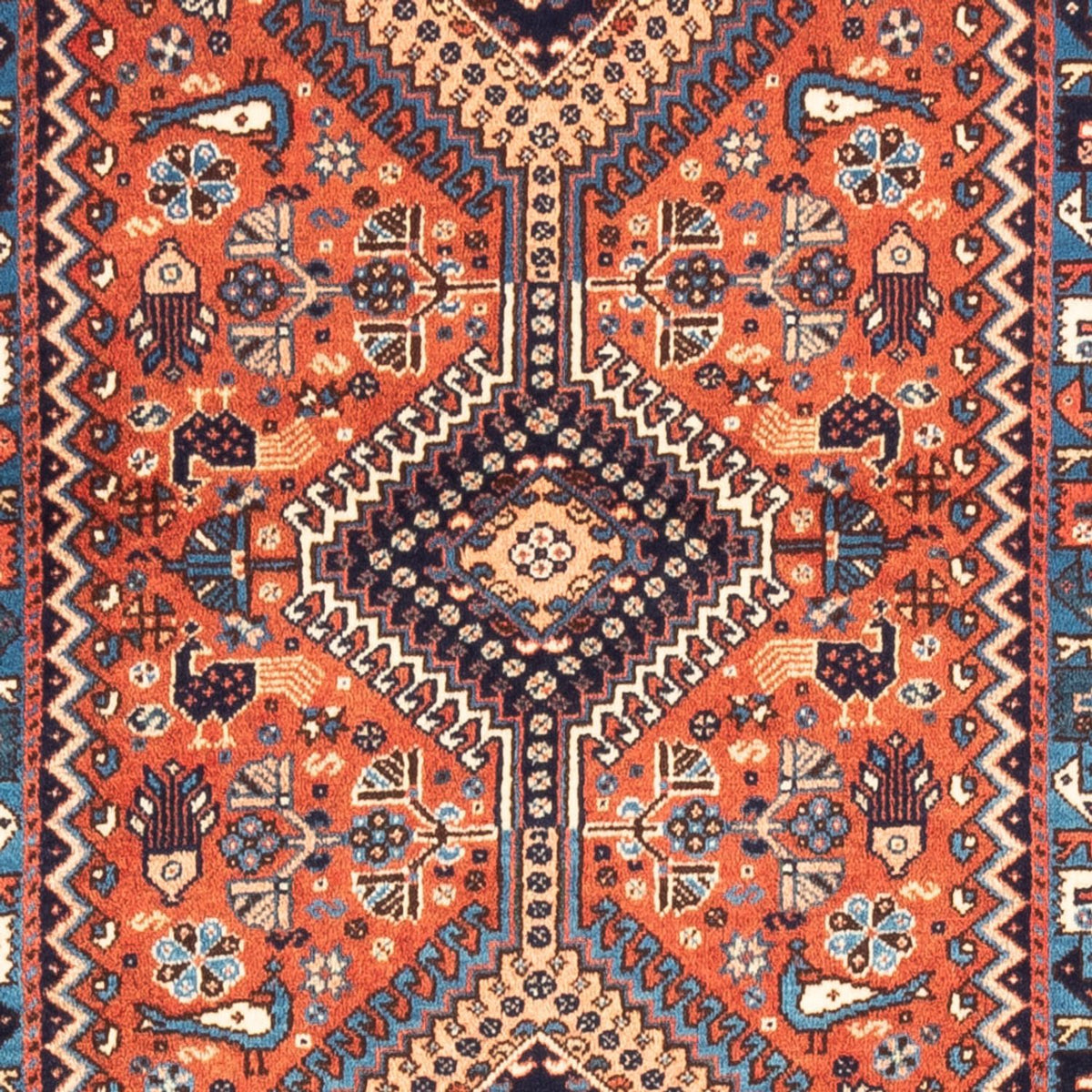 Tapis de couloir Tapis persan - Nomadic - 208 x 80 cm - rouge