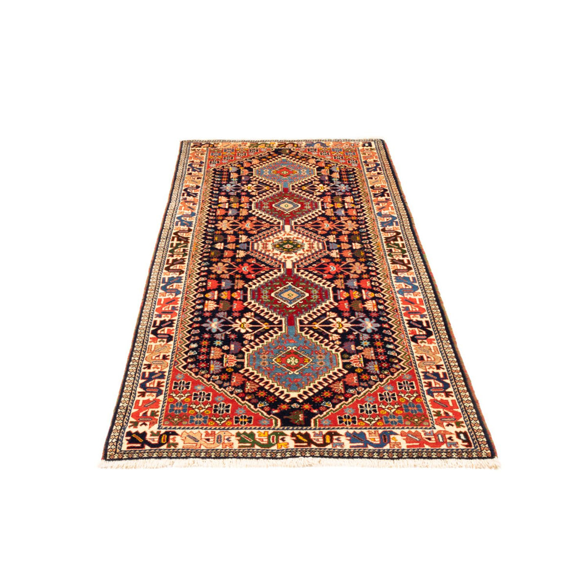 Tapis de couloir Tapis persan - Nomadic - 207 x 80 cm - bleu foncé