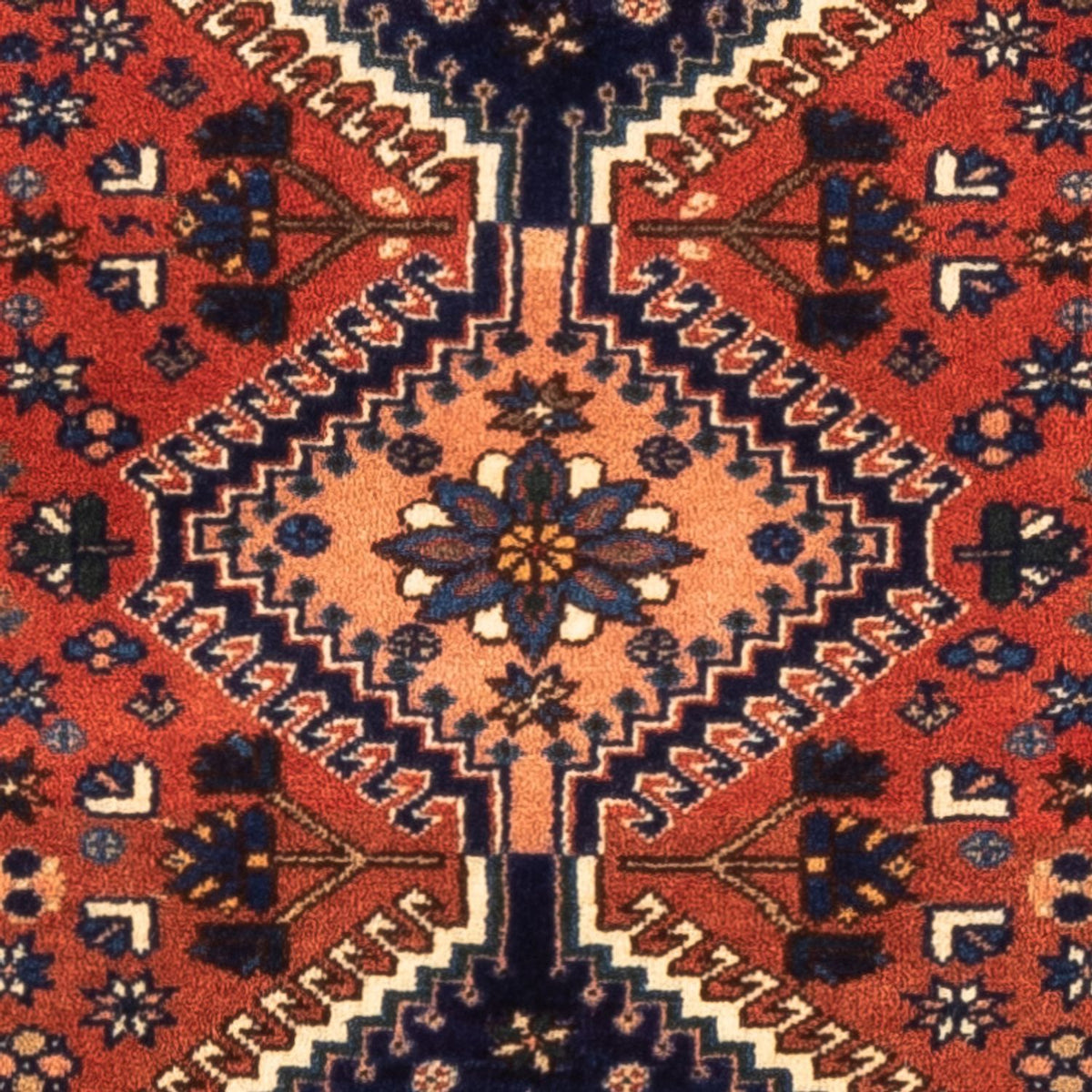 Tapis persan - Nomadic - 122 x 84 cm - rouge