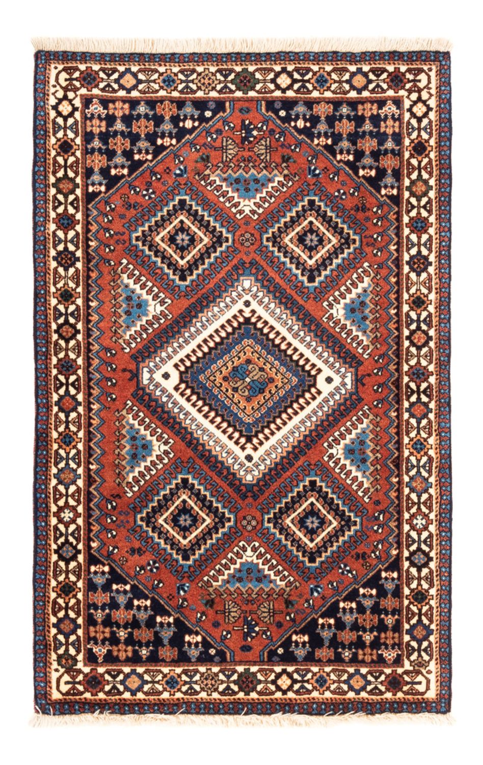 Tapis persan - Nomadic - 126 x 80 cm - rouge