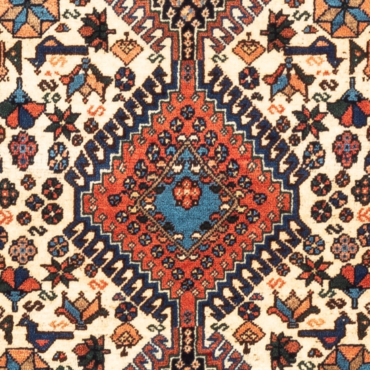 Tapis persan - Nomadic - 123 x 86 cm - crème