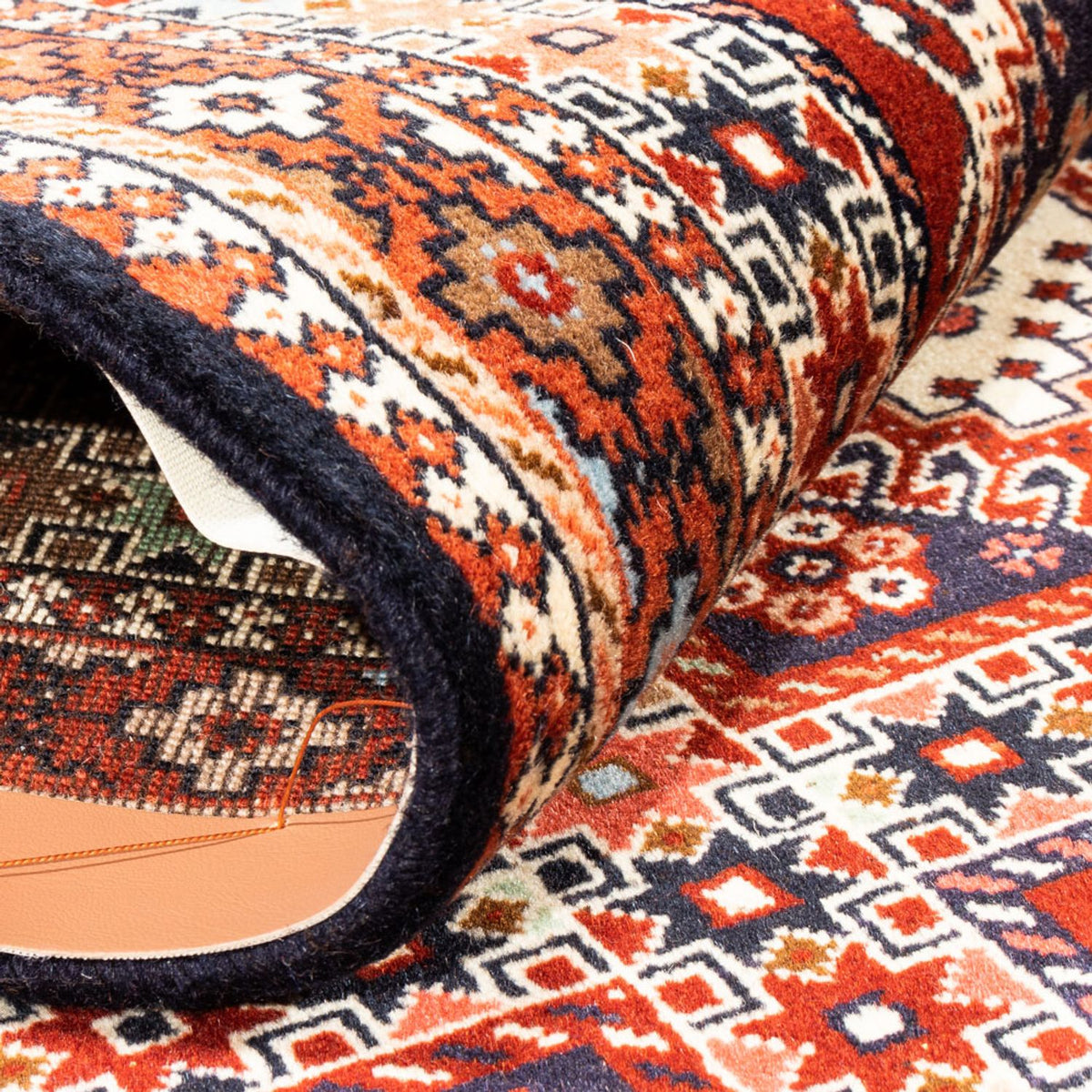 Tapis de couloir Tapis persan - Nomadic - 209 x 80 cm - rouge