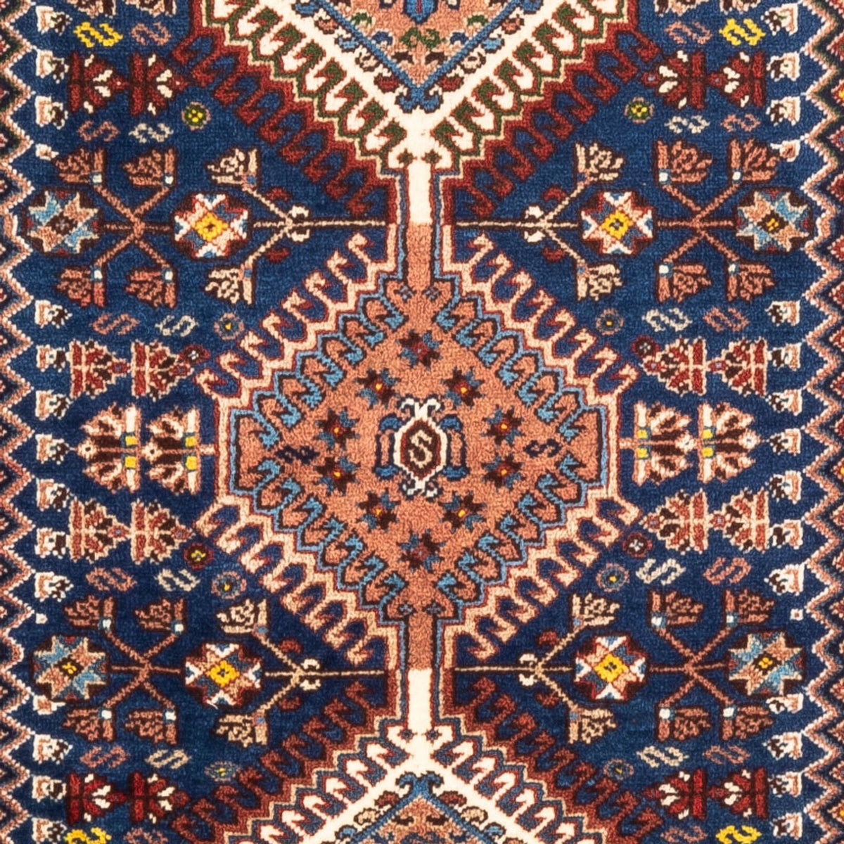 Tapis persan - Nomadic - 133 x 82 cm - bleu foncé