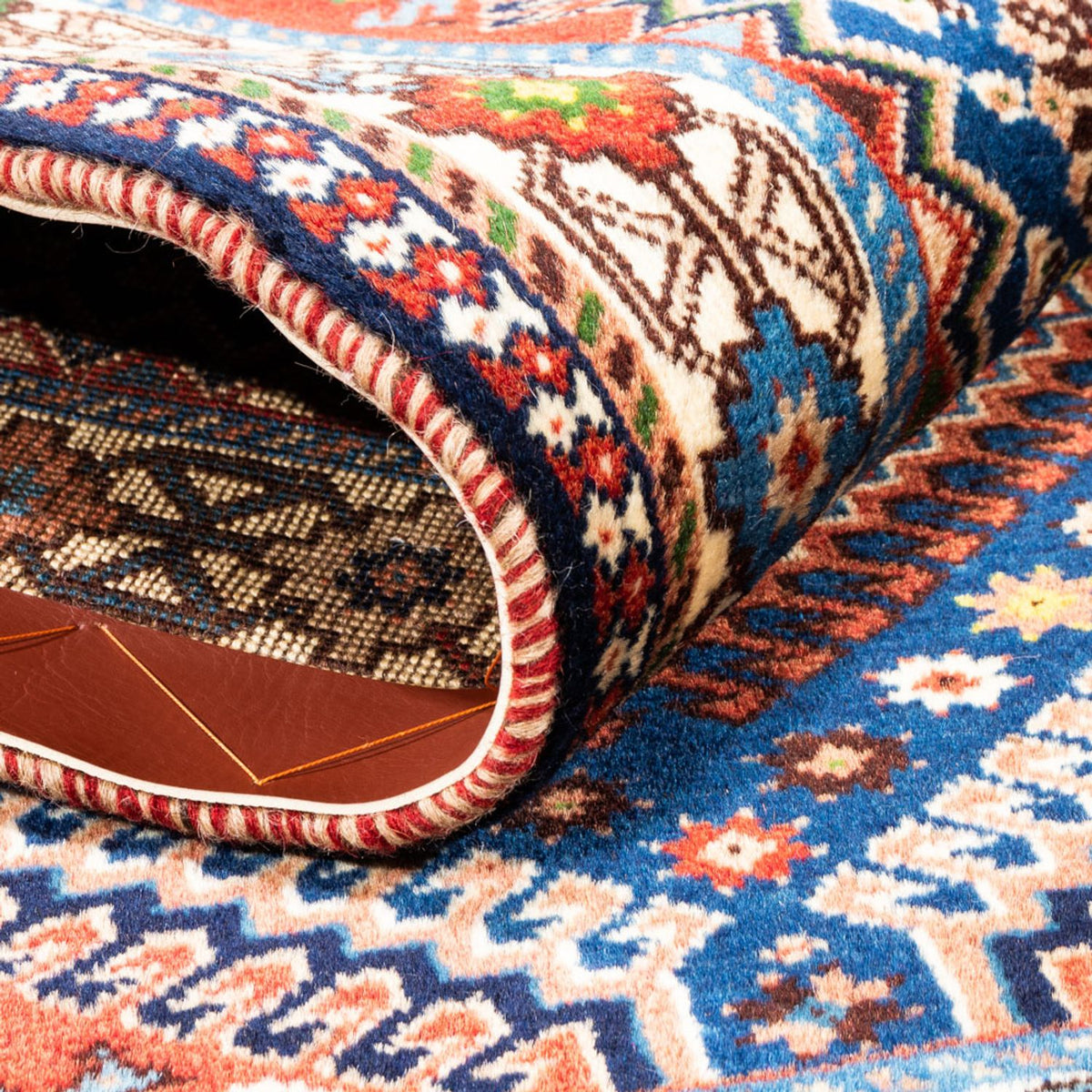 Tapis persan - Nomadic - 133 x 82 cm - bleu foncé