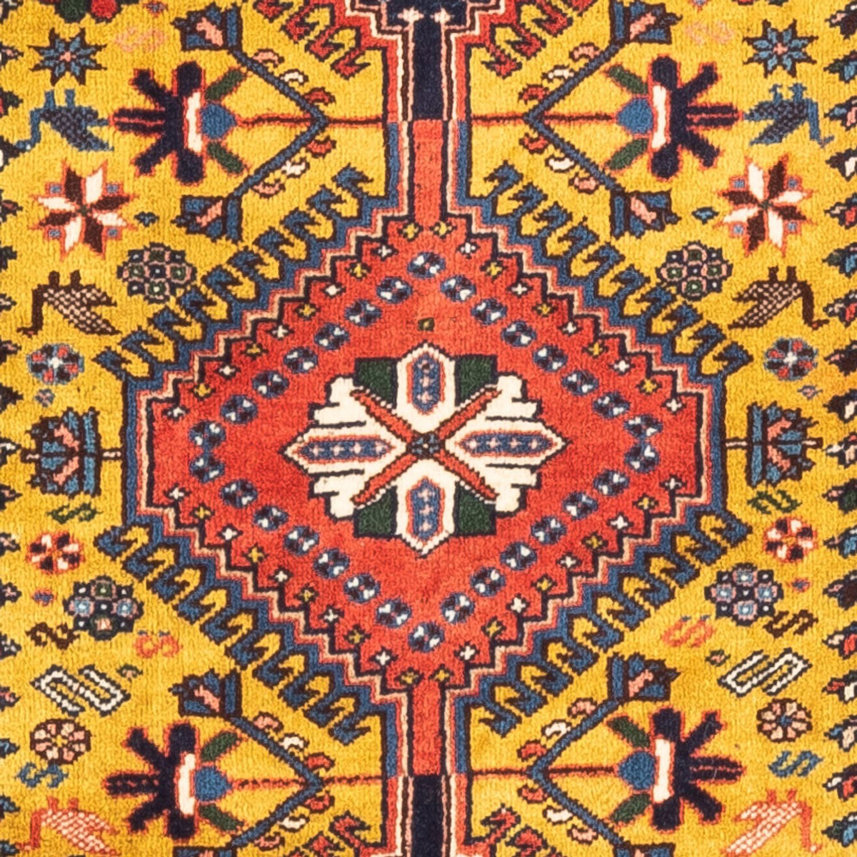 Tapis persan - Nomadic - 127 x 80 cm - jaune