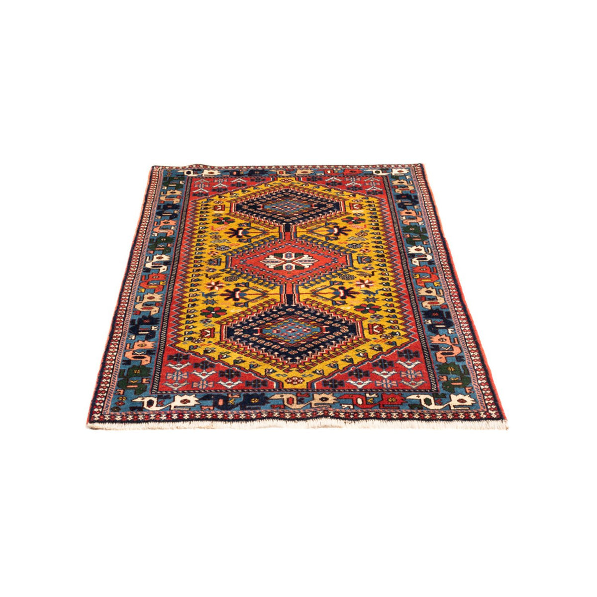 Tapis persan - Nomadic - 127 x 80 cm - jaune