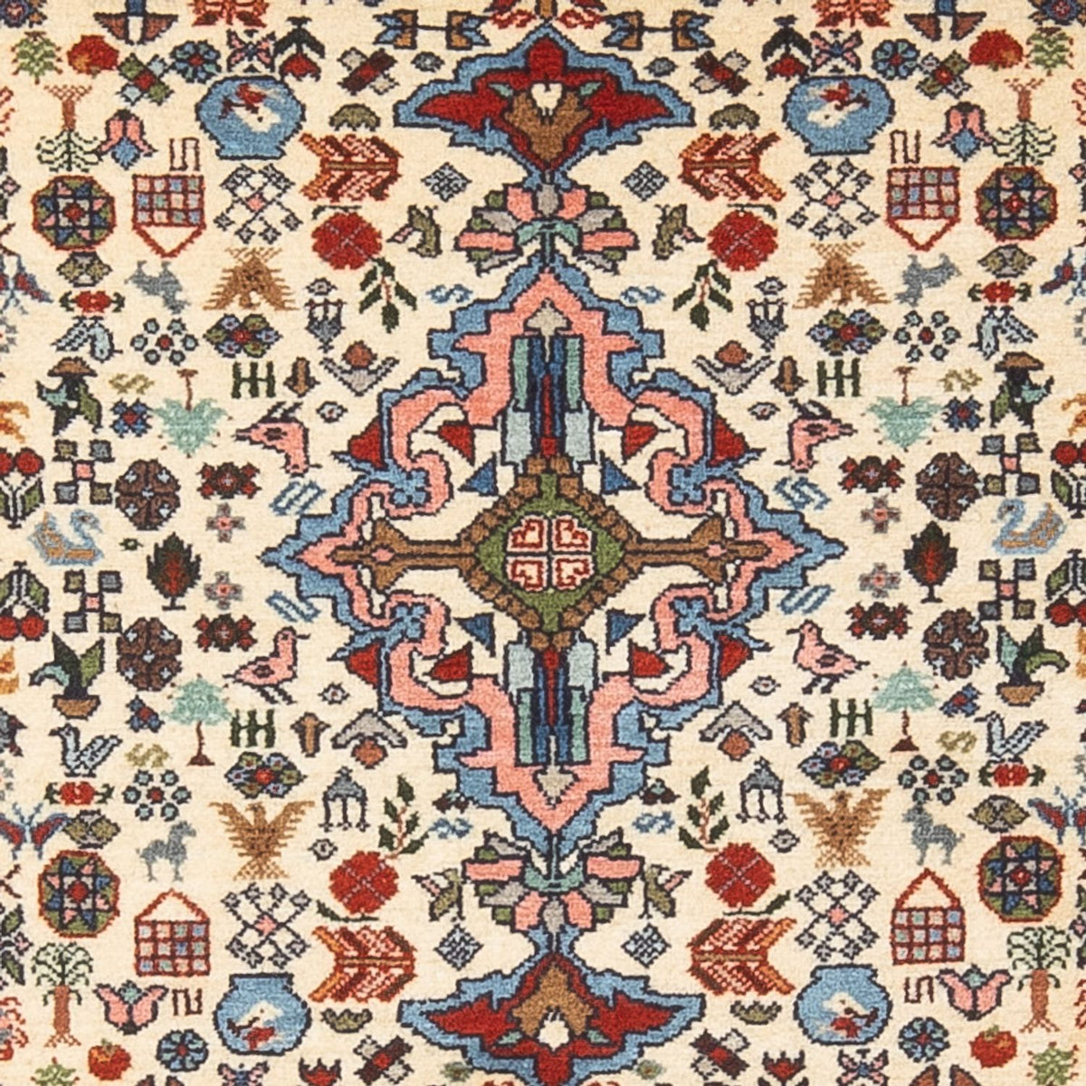 Tapis persan - Nomadic - 156 x 97 cm - crème