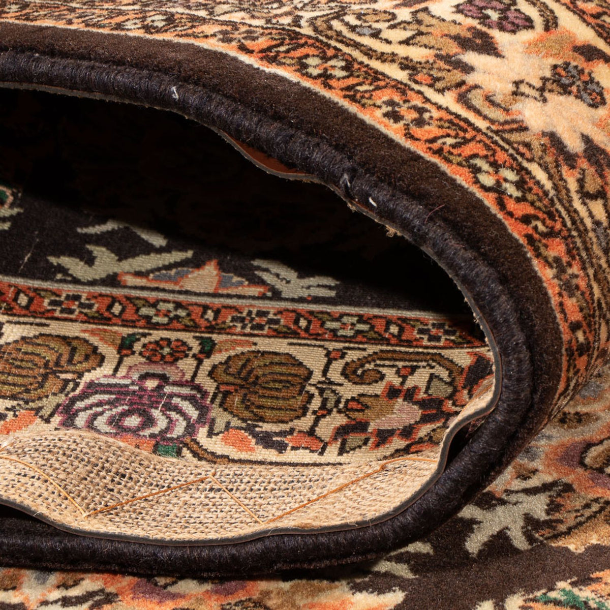 Tapis de couloir Tapis persan - Bidjar - 222 x 128 cm - bleu foncé