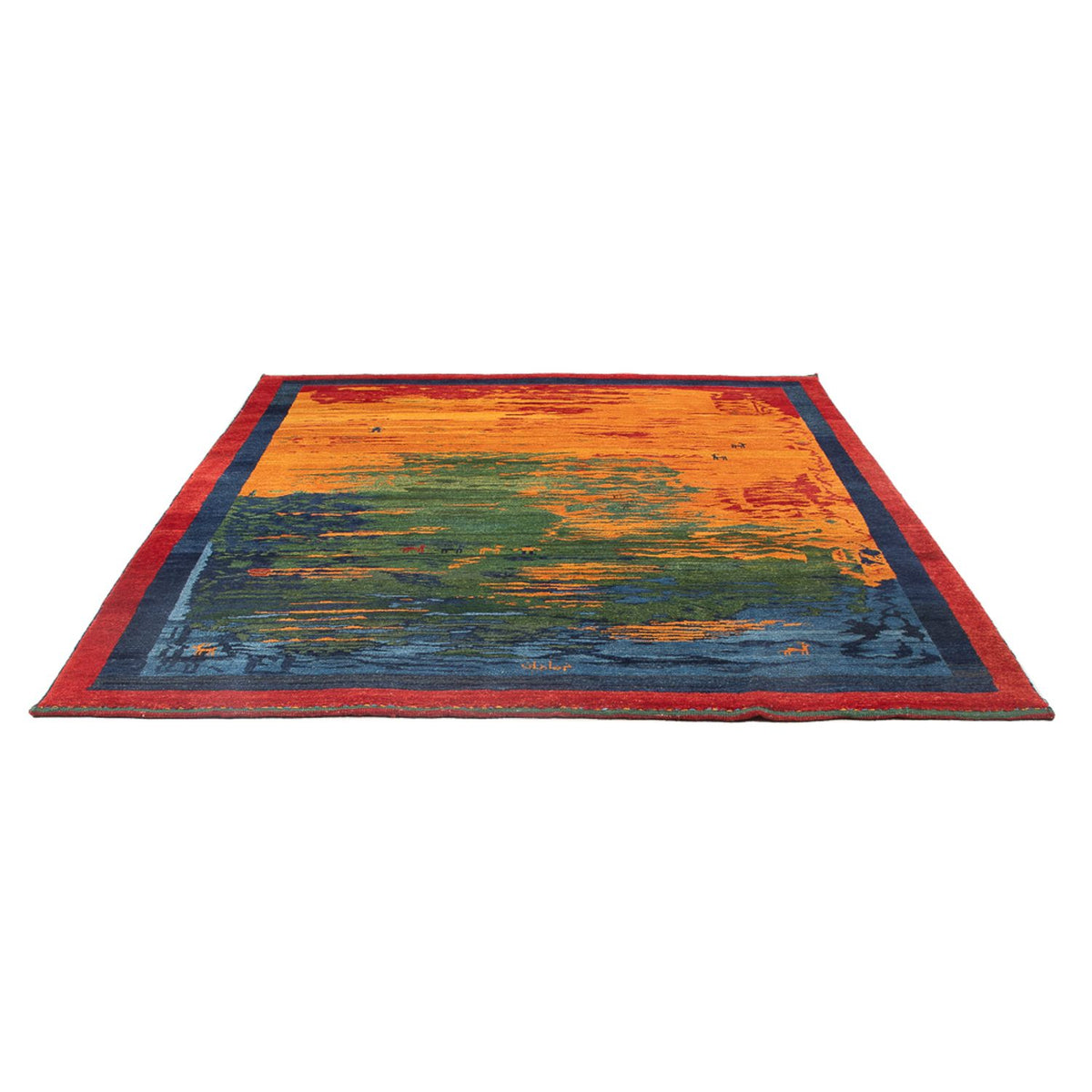 Tapis Gabbeh - Persan - 238 x 198 cm - multicolore