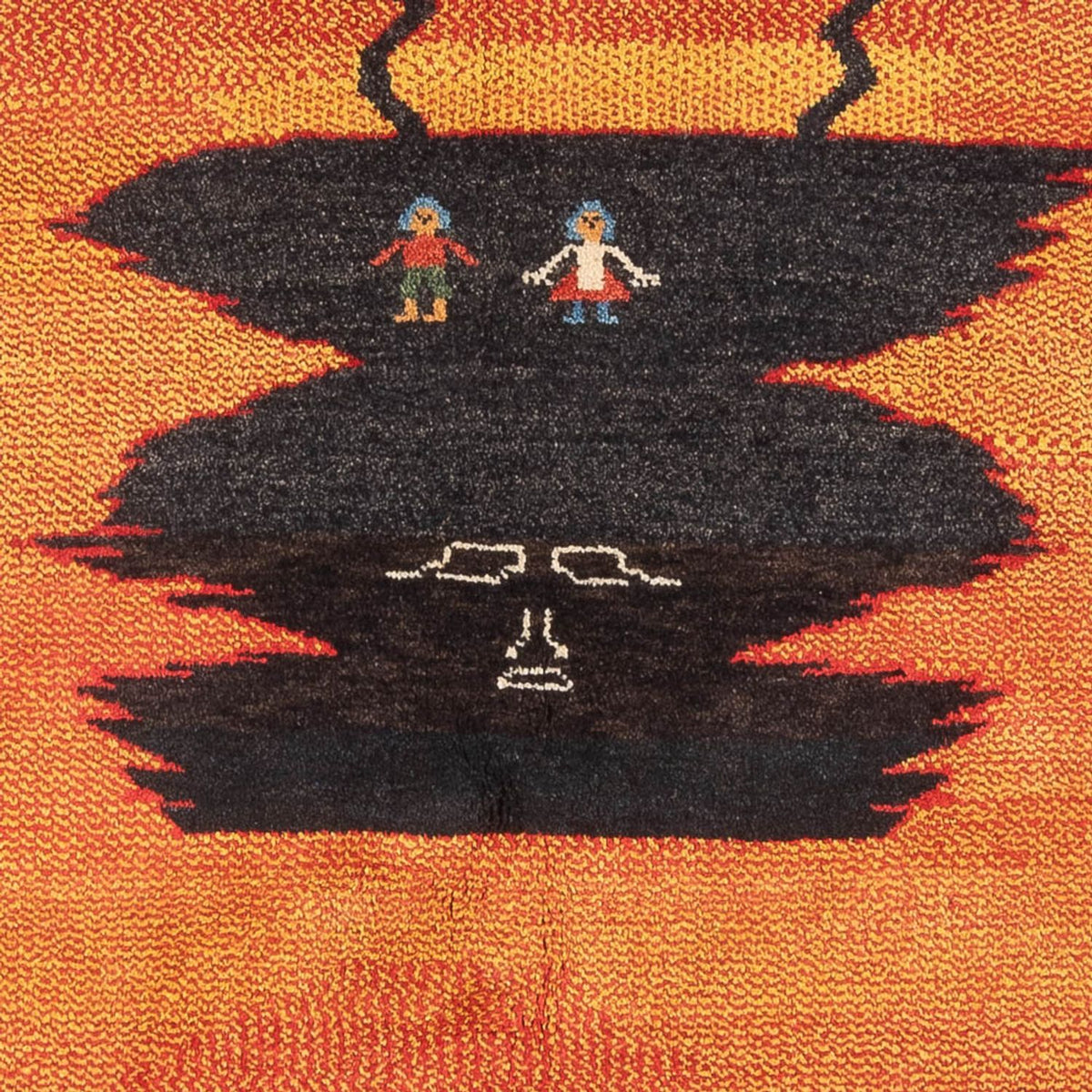Tapis Gabbeh - Persan - 196 x 150 cm - multicolore
