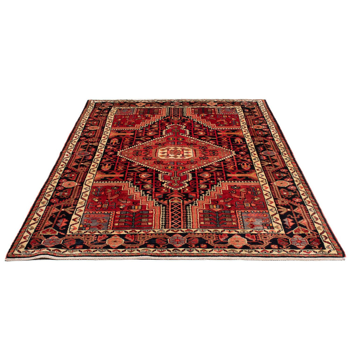 Tapis persan - Nomadic - Royal - 204 x 132 cm - bleu foncé