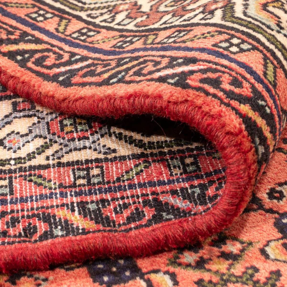 Tapis persan - Nomadic - 190 x 155 cm - rouge