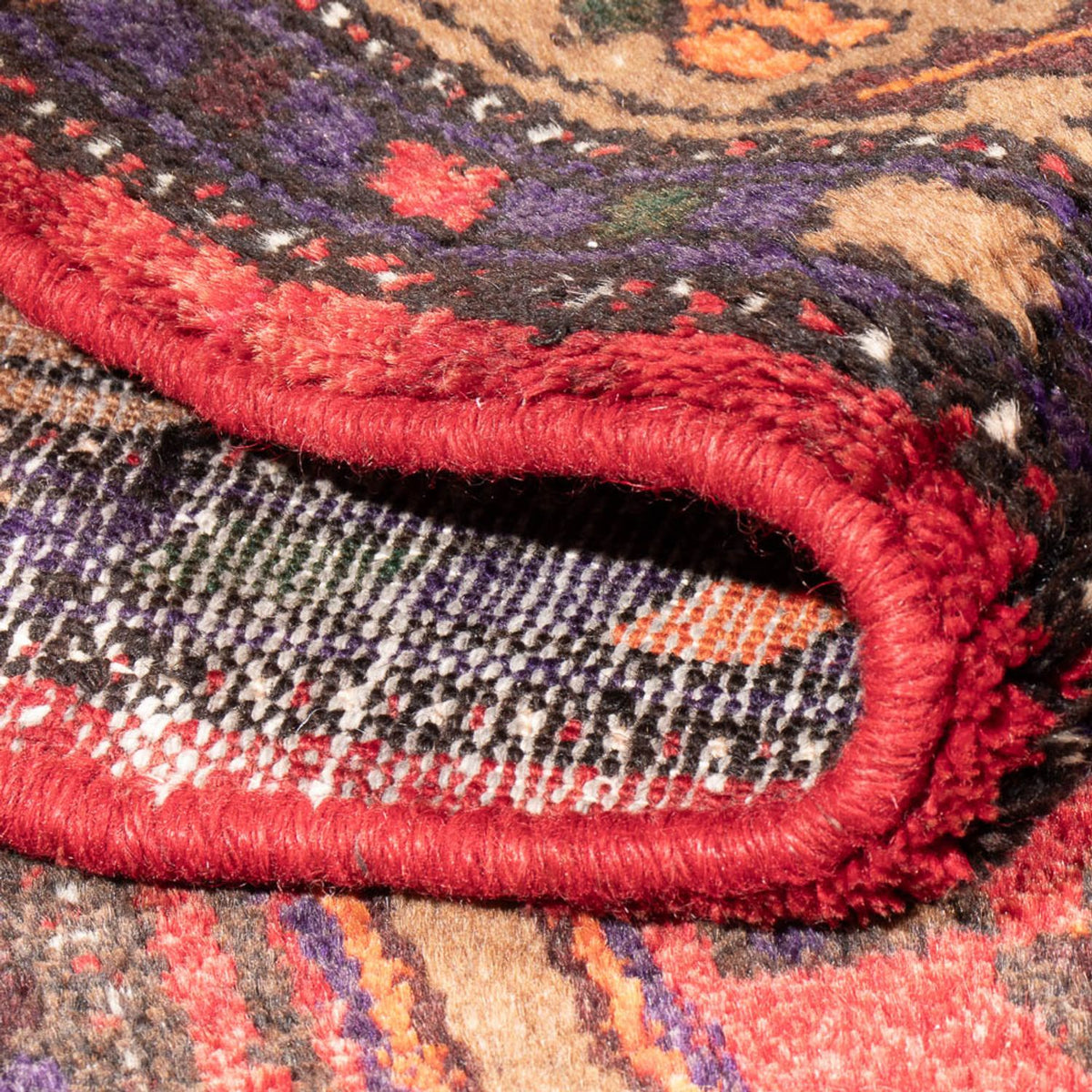 Tapis persan - Nomadic - 214 x 130 cm - rouge