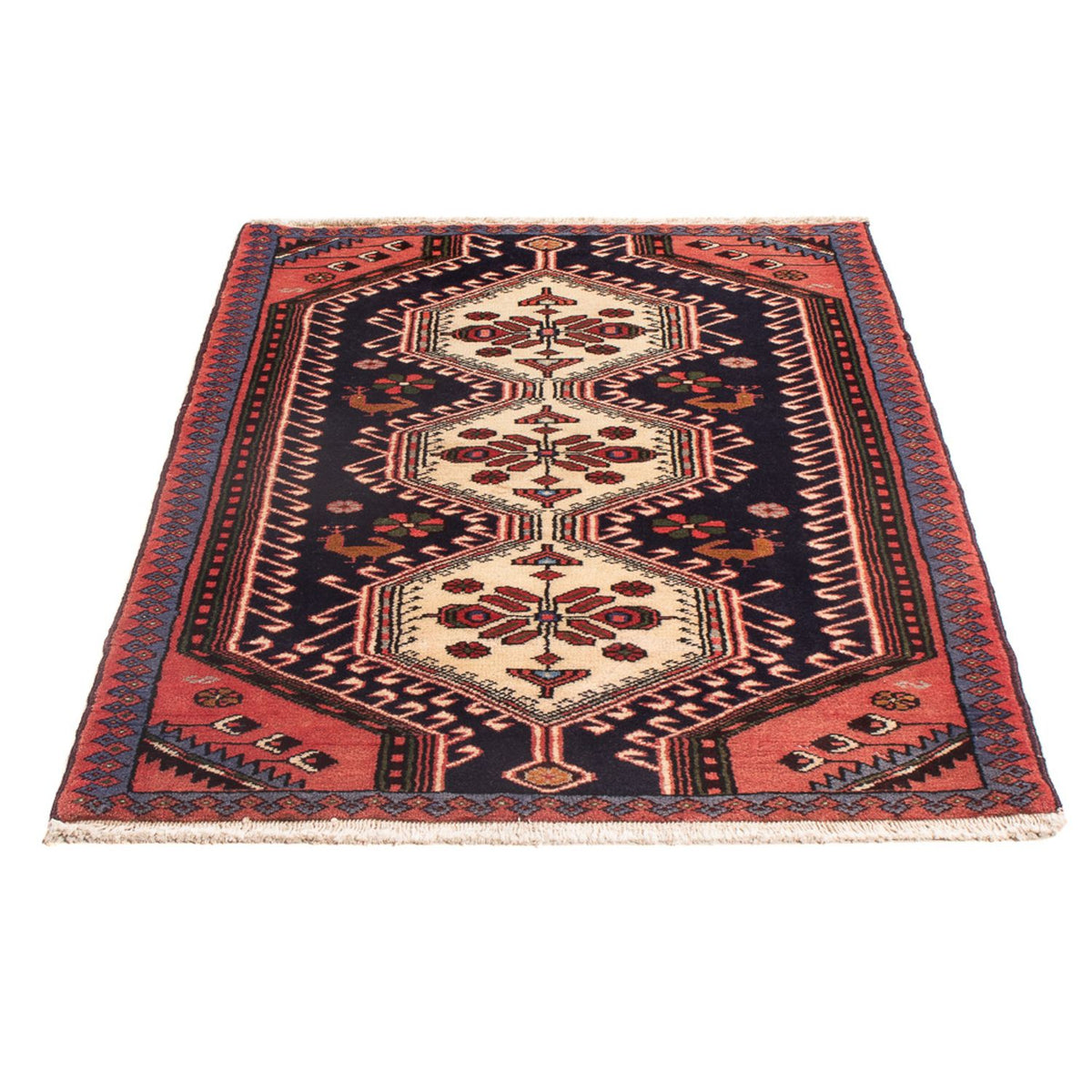 Tapis persan - Nomadic - 120 x 80 cm - bleu foncé