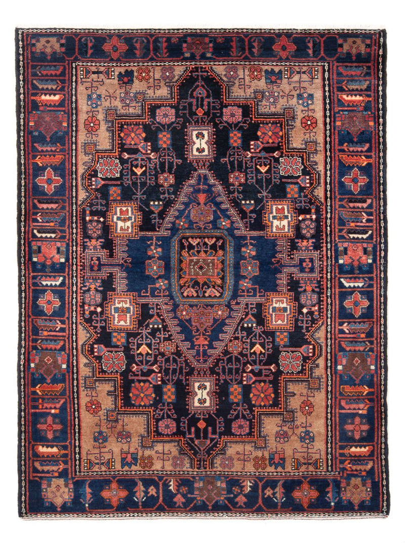 Tapis persan - Nomadic - 212 x 146 cm - bleu foncé