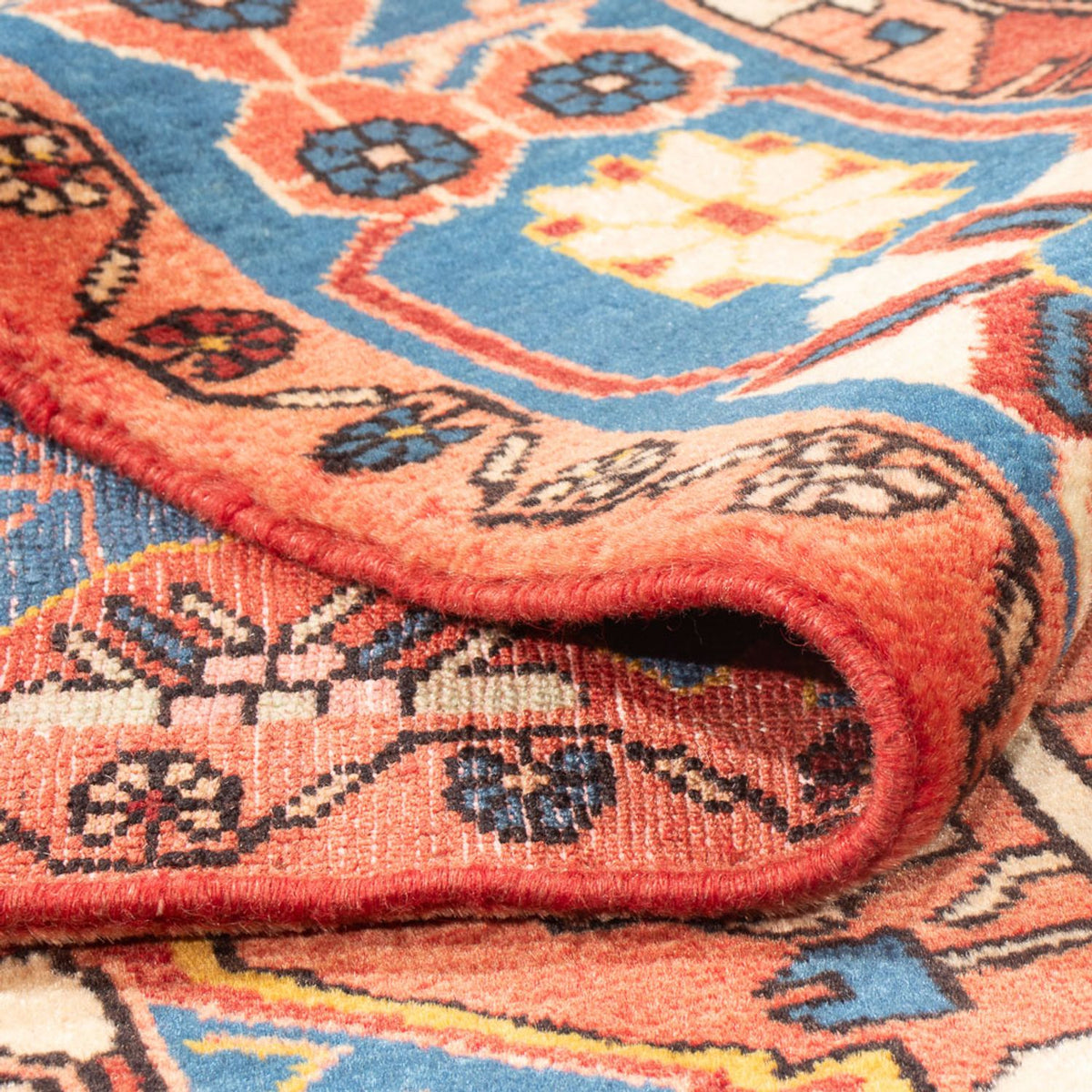 Tapis persan - Nomadic - 220 x 157 cm - rouge clair