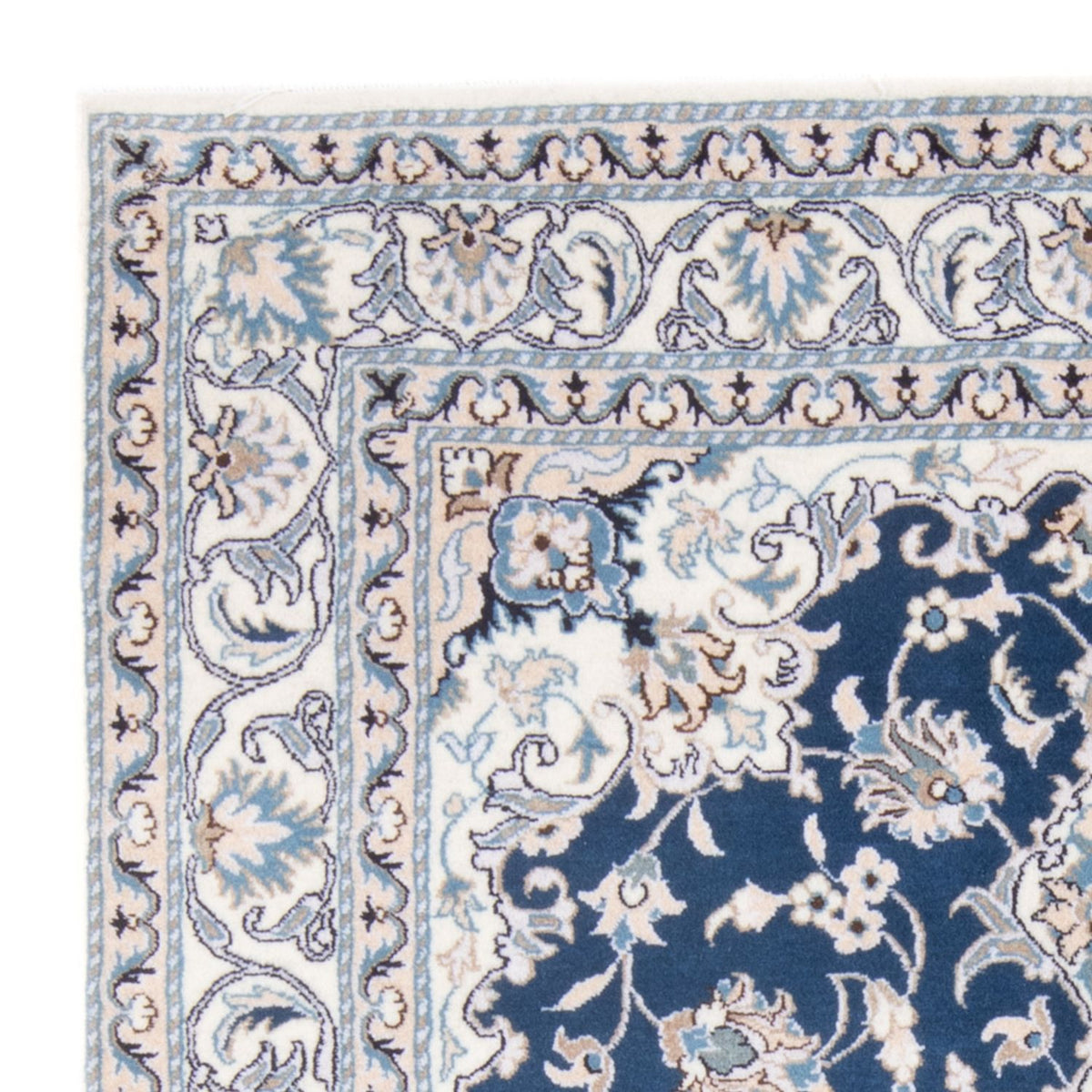 Tapis persan - Nain - Royal - 192 x 148 cm - bleu foncé