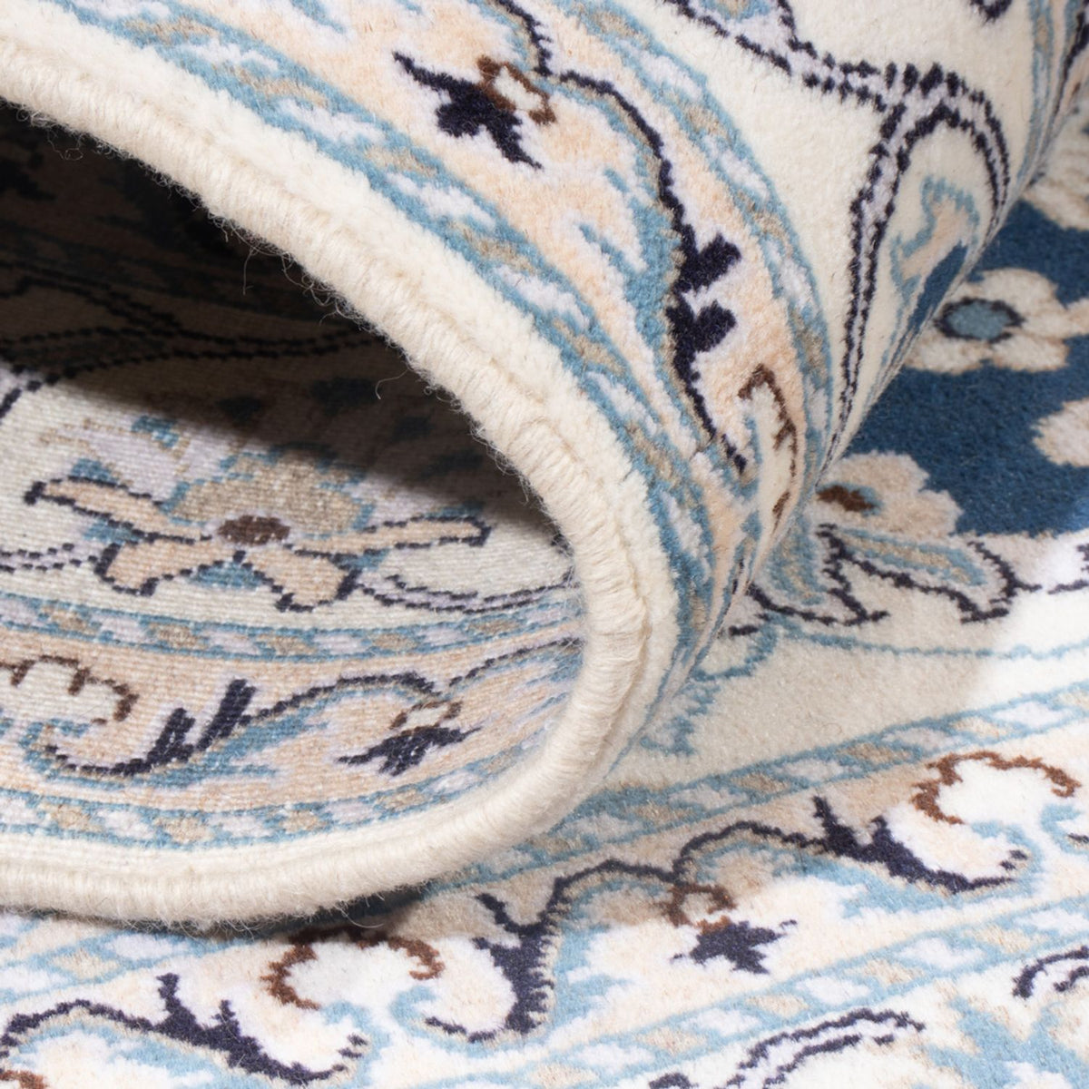 Tapis persan - Nain - Royal - 192 x 148 cm - bleu foncé