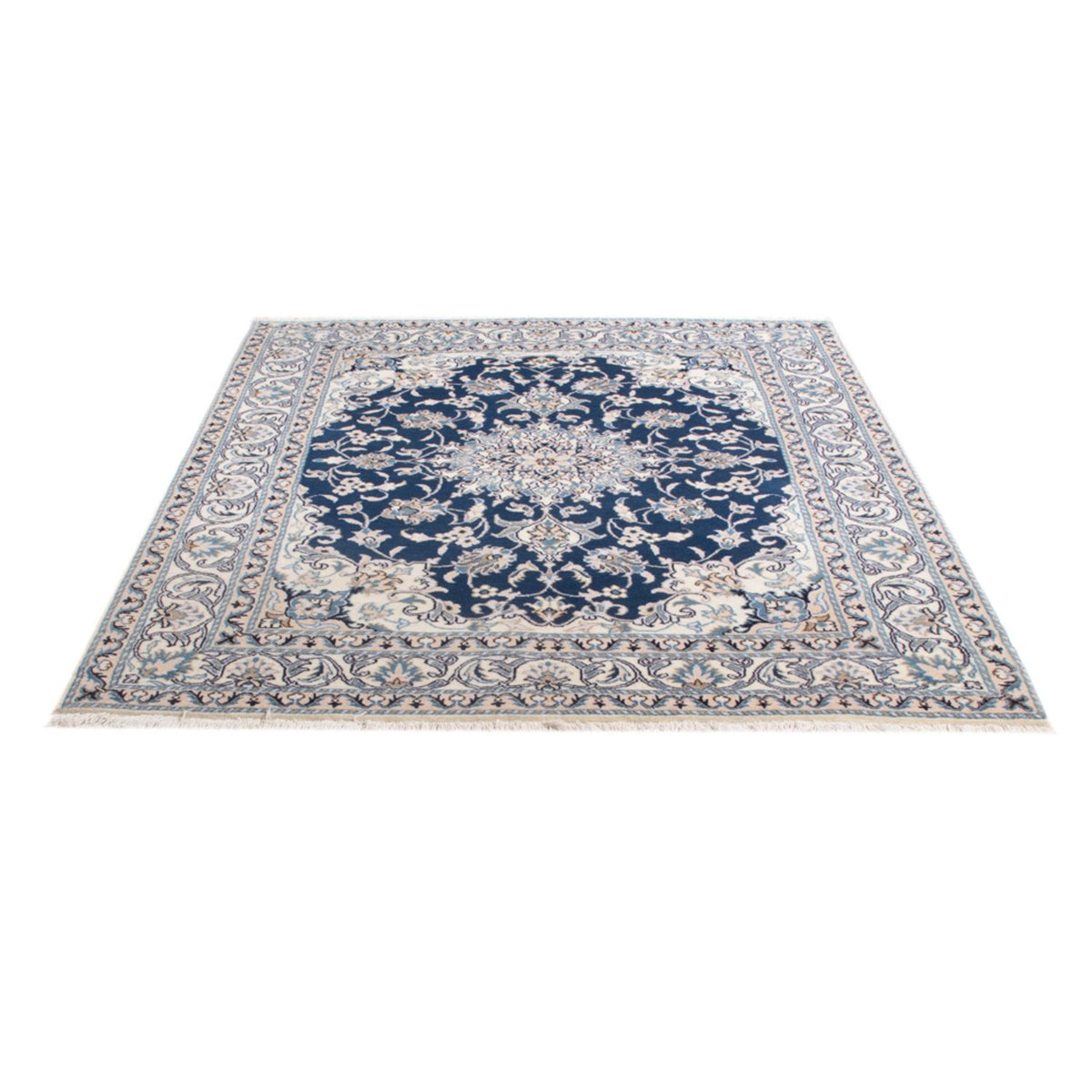 Tapis persan - Nain - Royal - 192 x 148 cm - bleu foncé
