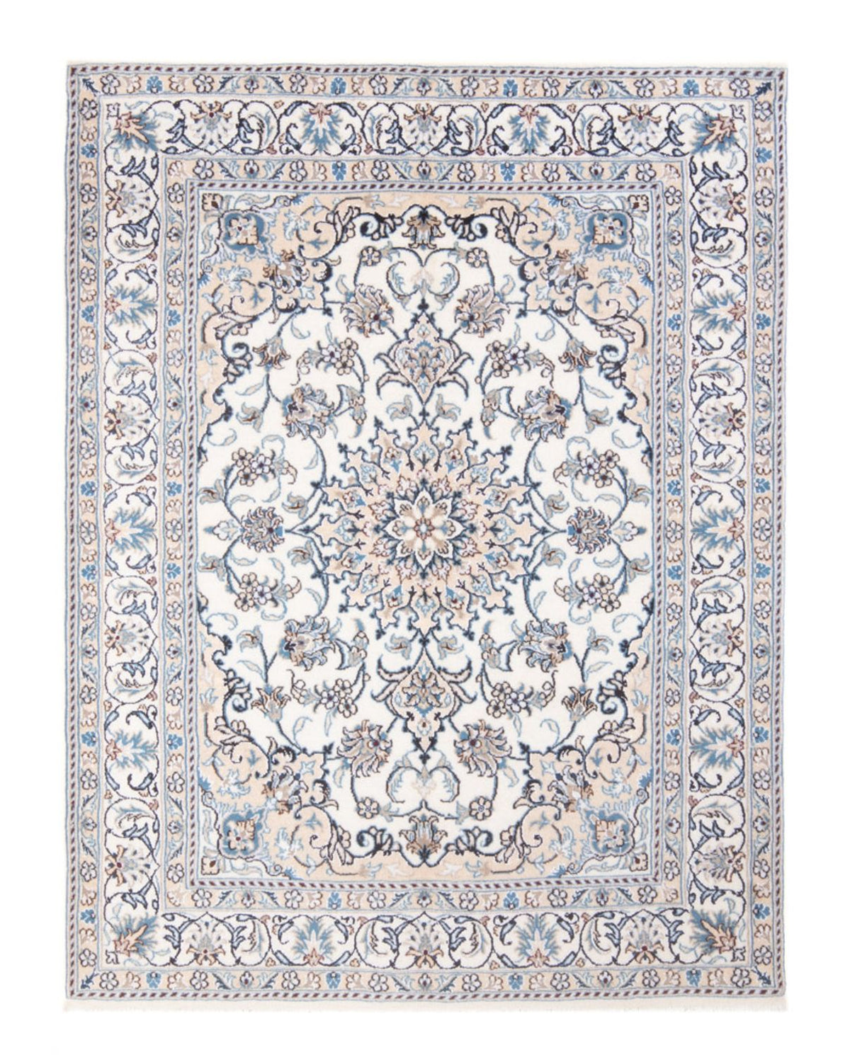 Tapis persan - Nain - Royal - 196 x 153 cm - crème