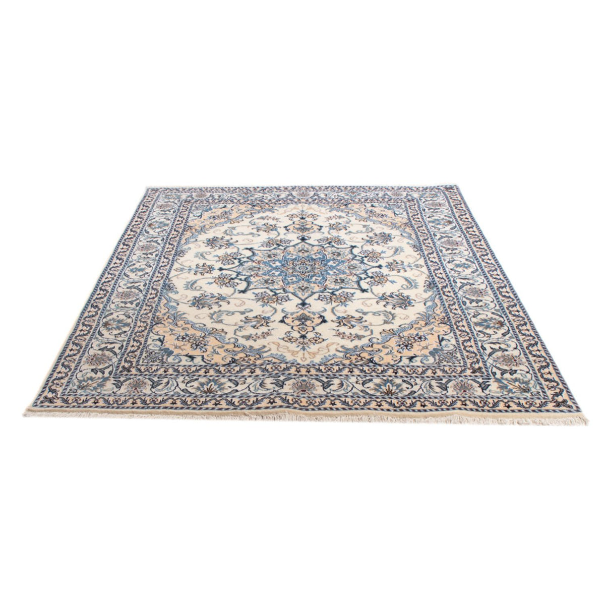 Tapis persan - Nain - Royal - 198 x 147 cm - crème