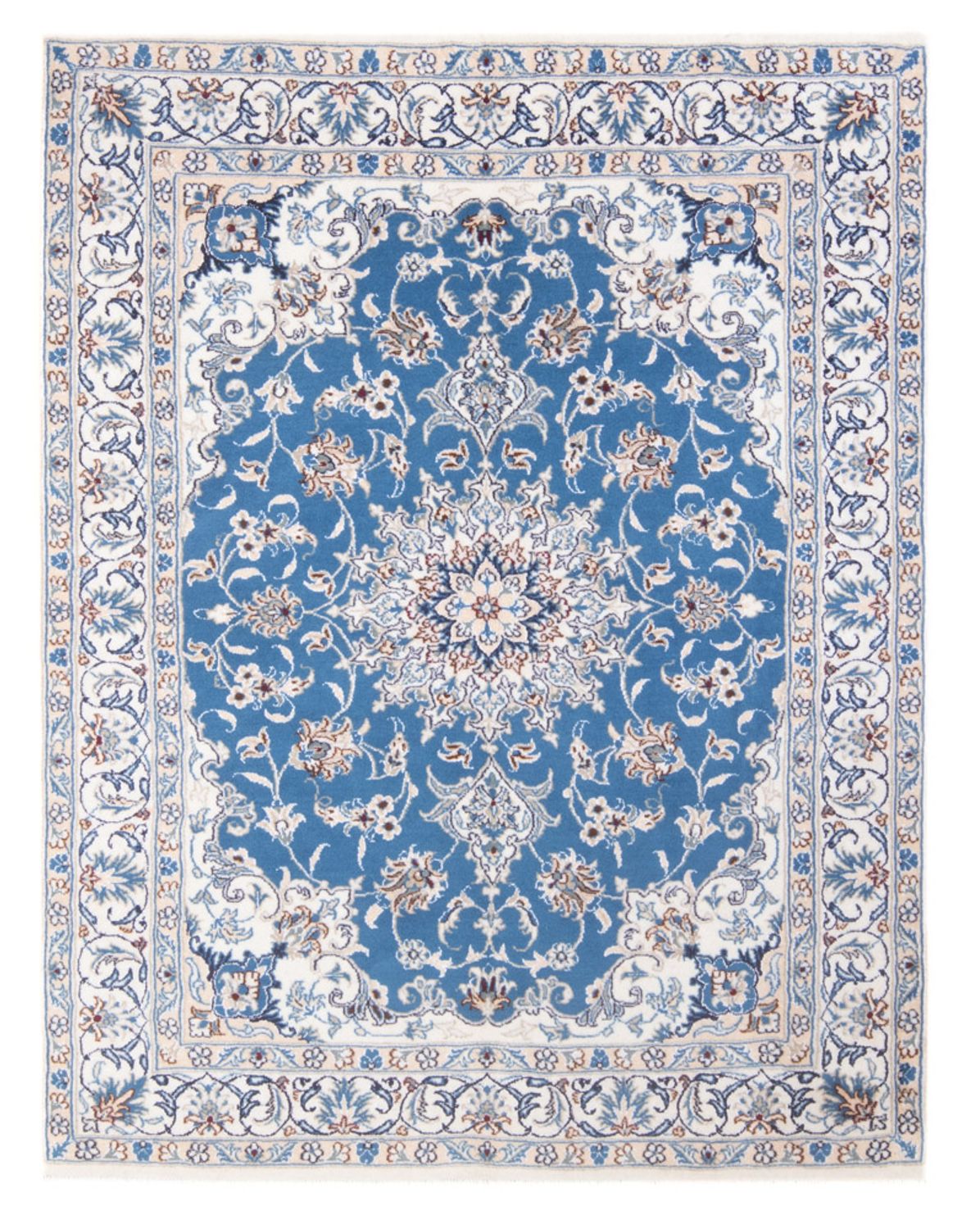 Tapis persan - Nain - Royal - 196 x 148 cm - bleu