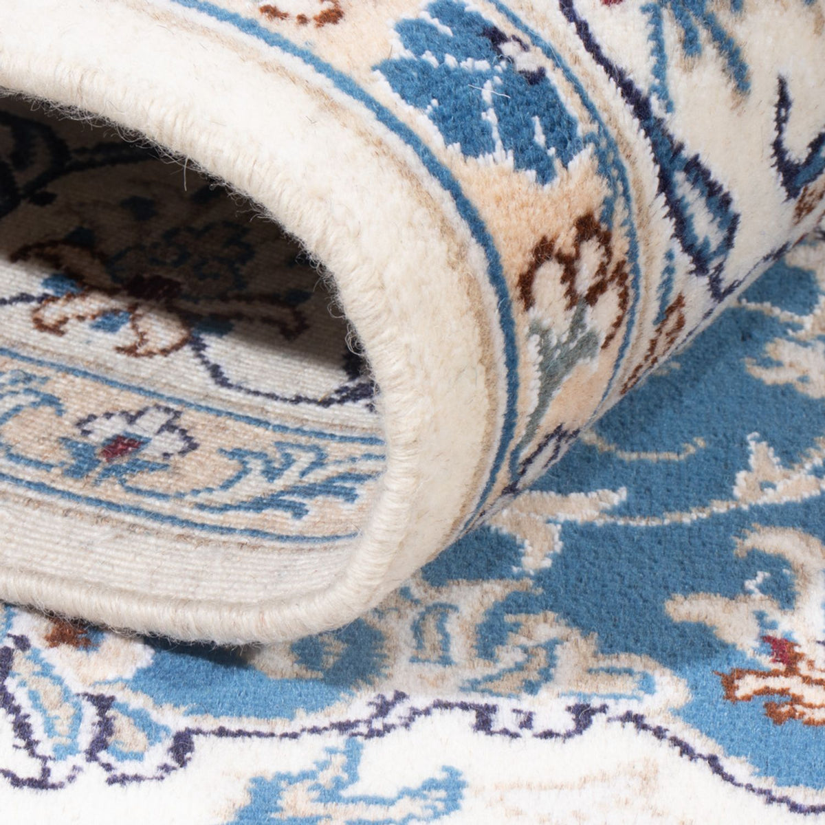 Tapis persan - Nain - Royal - 196 x 148 cm - bleu